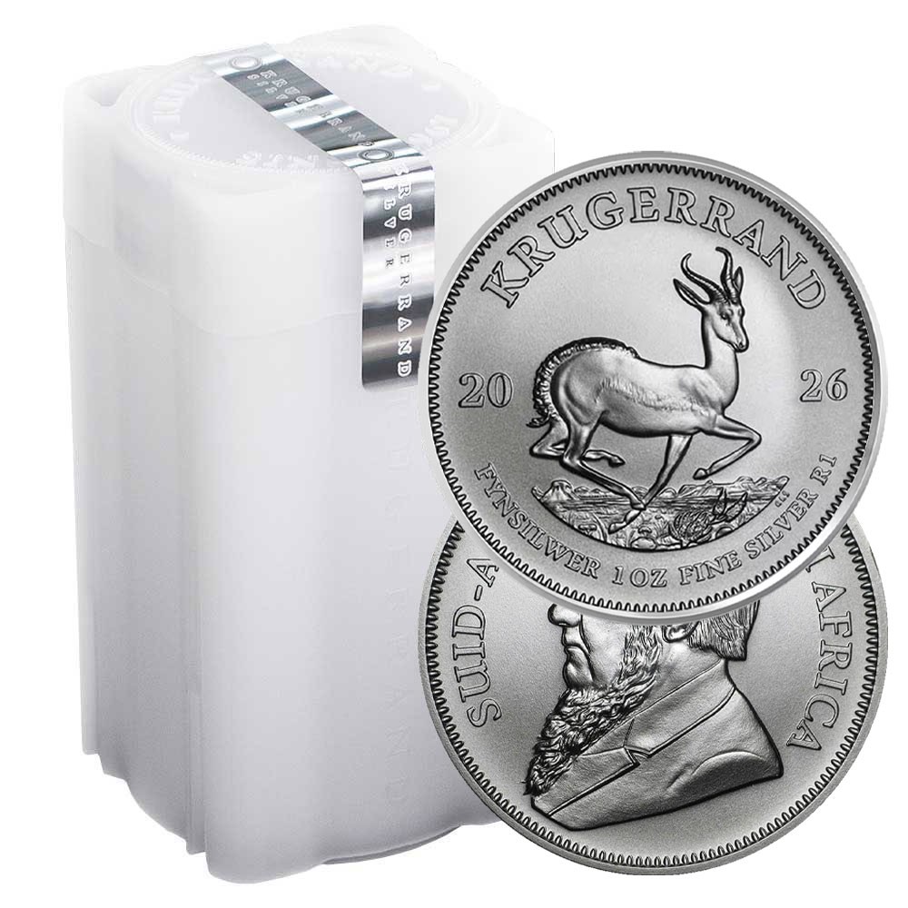 Roll of 25 - 2026 South Africa Silver Krugerrand 1 oz Brilliant Uncirculated