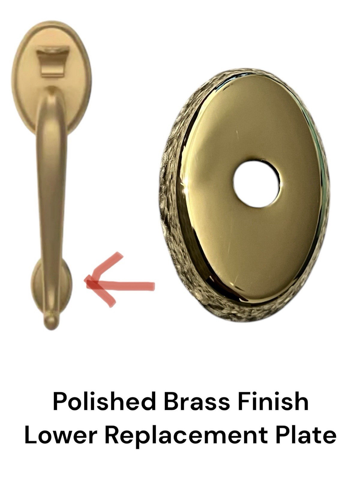 Baldwin 5315-003-00062 Replacement Lower Door Plate Polished Brass Finish NOS