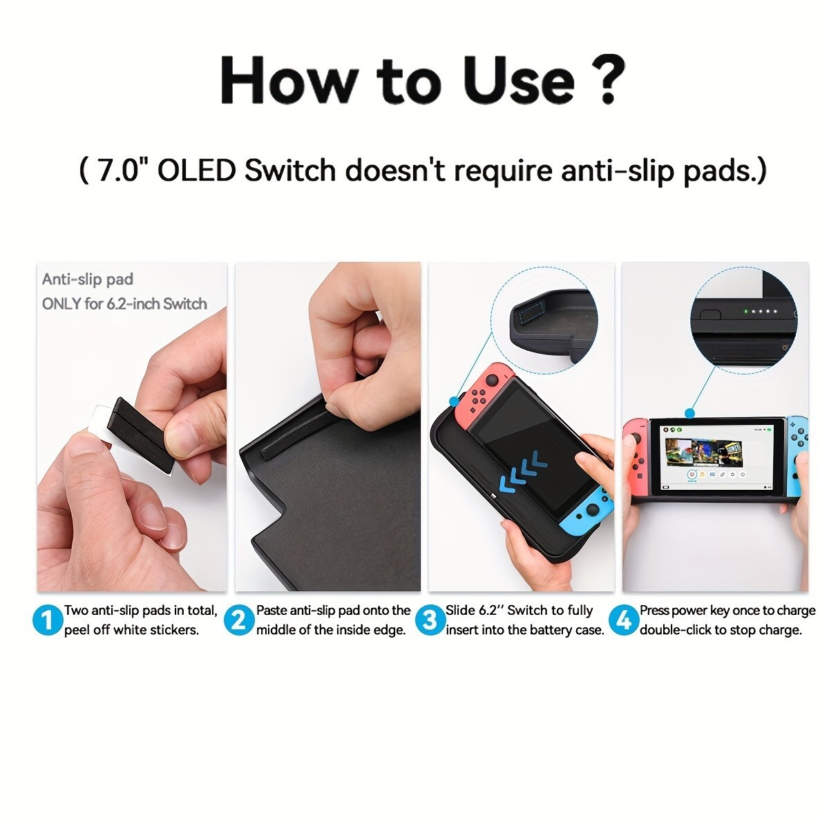 10000mAh External Battery Station for Nintendo Switch/Switch OLED Charger Case