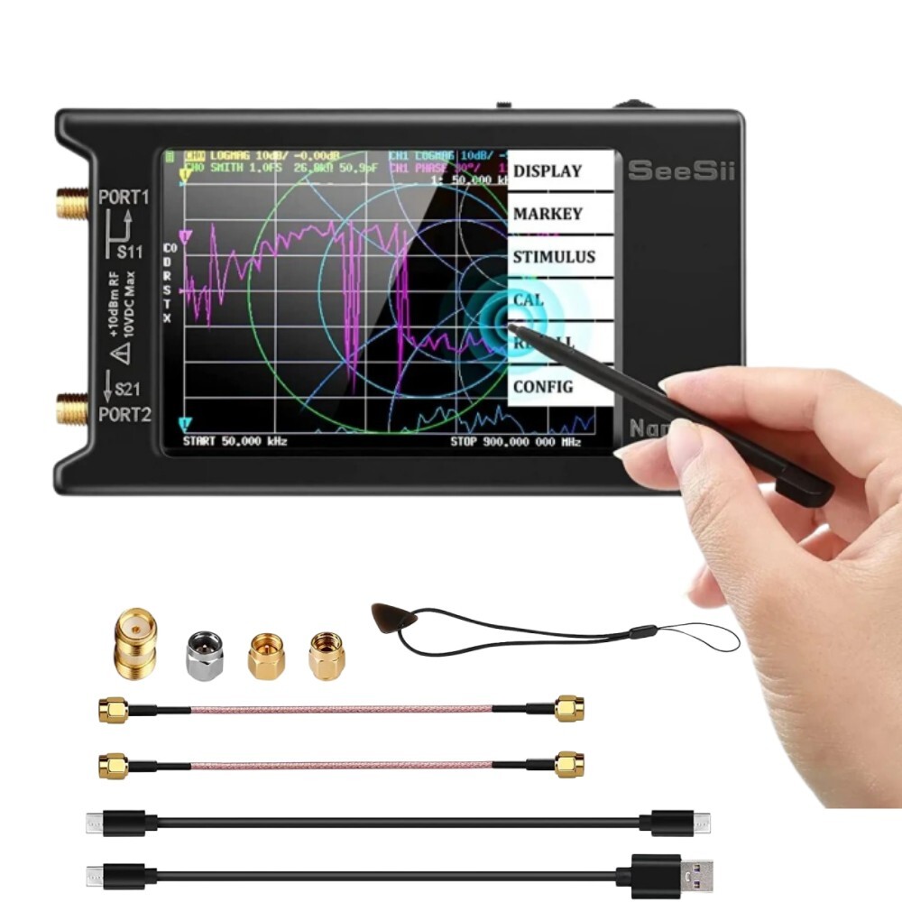 NanoVNA-H4 10KHz~1.5GHz Vector Network Analyzer Handheld TFT MF Antenna Analyzer