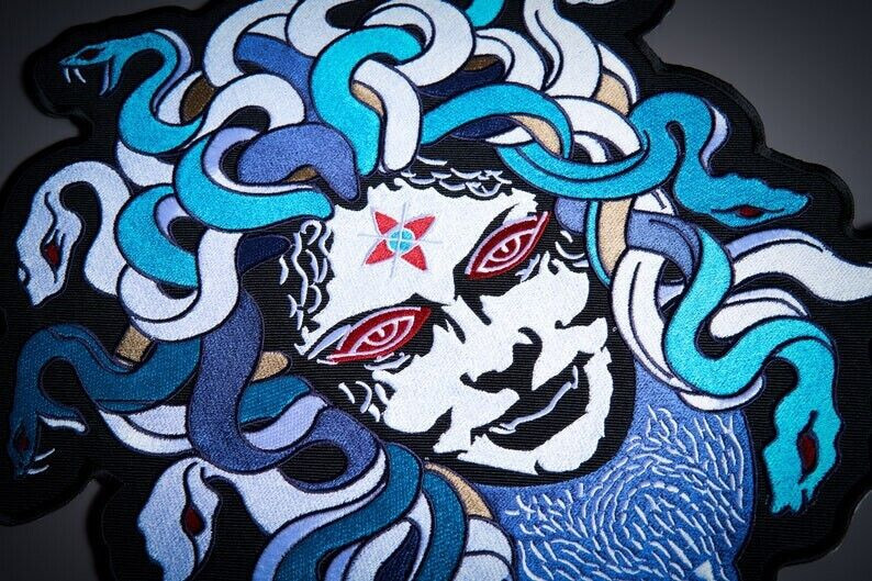 MEDUSA Large Back Patch for Custom Biker Vest