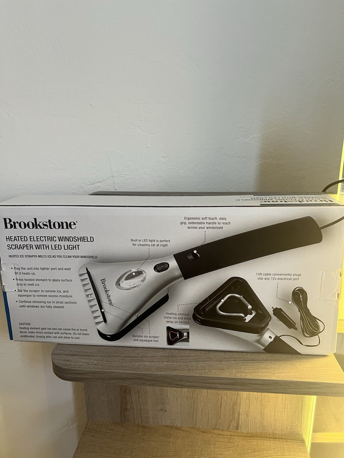Brookstone Heated Electric Windshield Scraper With LED Light