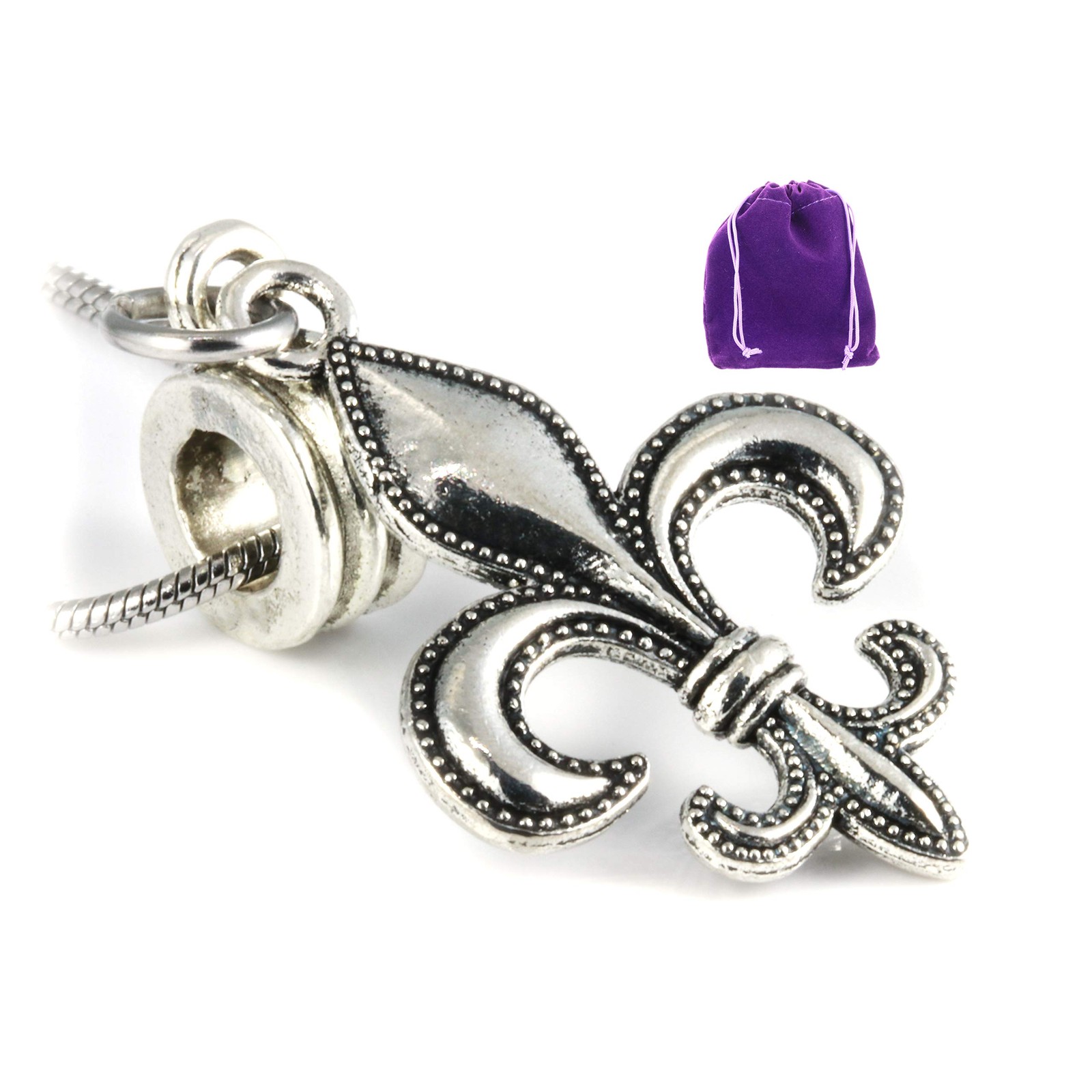 Fleur de Lis Necklace, Saint Jewelry Pendant, Mardi Gras or French Jewelry Gift