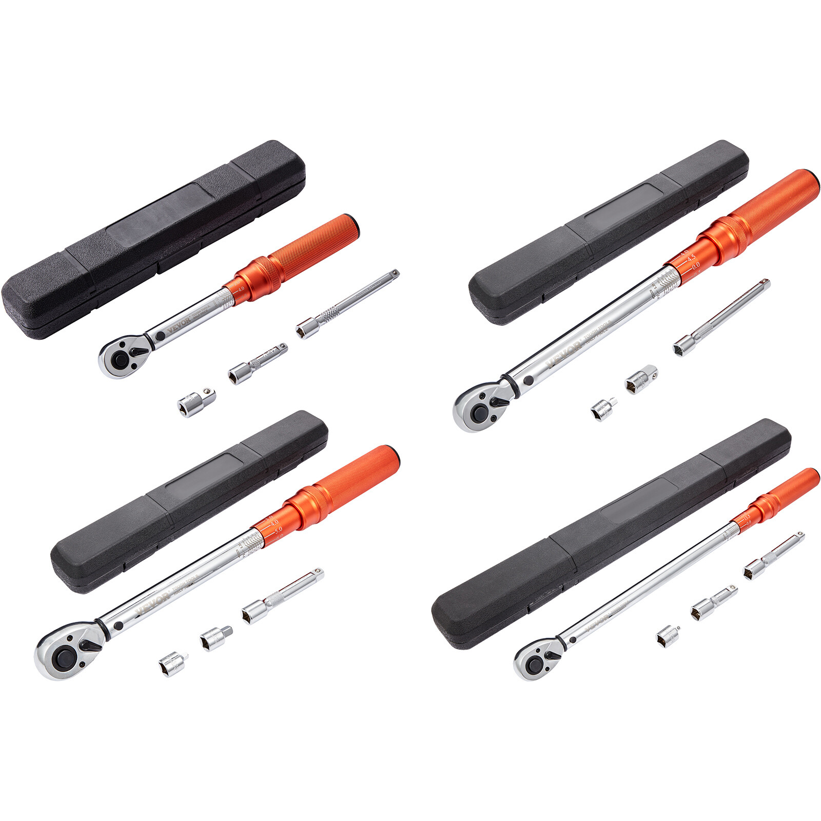 VEVOR Torque Wrench Click Torque Wrench Kit Mechanical Dual-Direction Adjustable