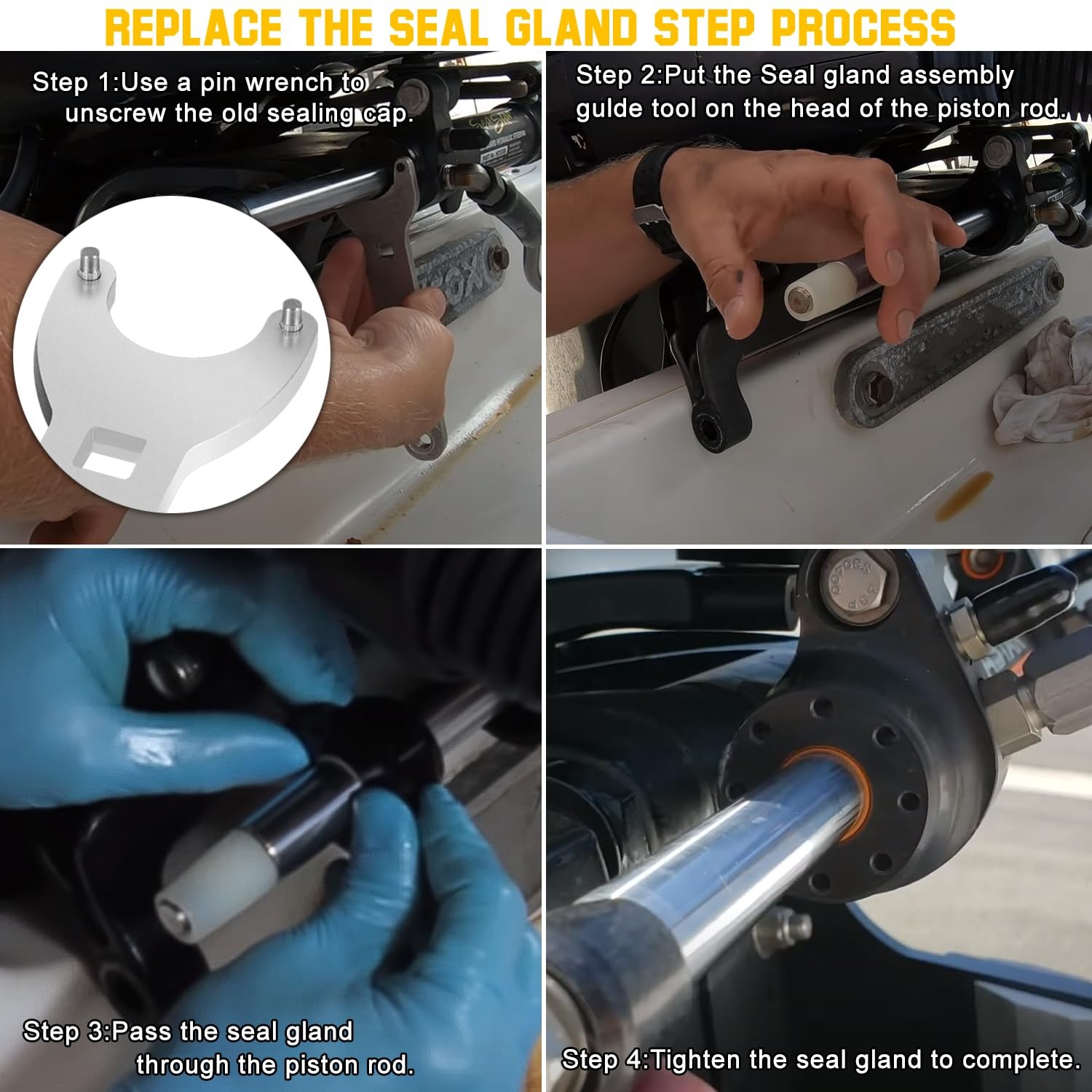 HC5345 Seal Kit for SeaStar Hydraulic Steering Cylinder - with Pin Wrench