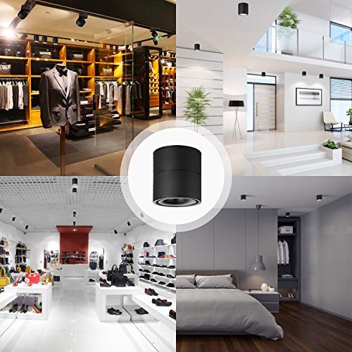 LED Ceiling Spotlight - Wall Light 360°Adjustable 3000K（warm light） Black
