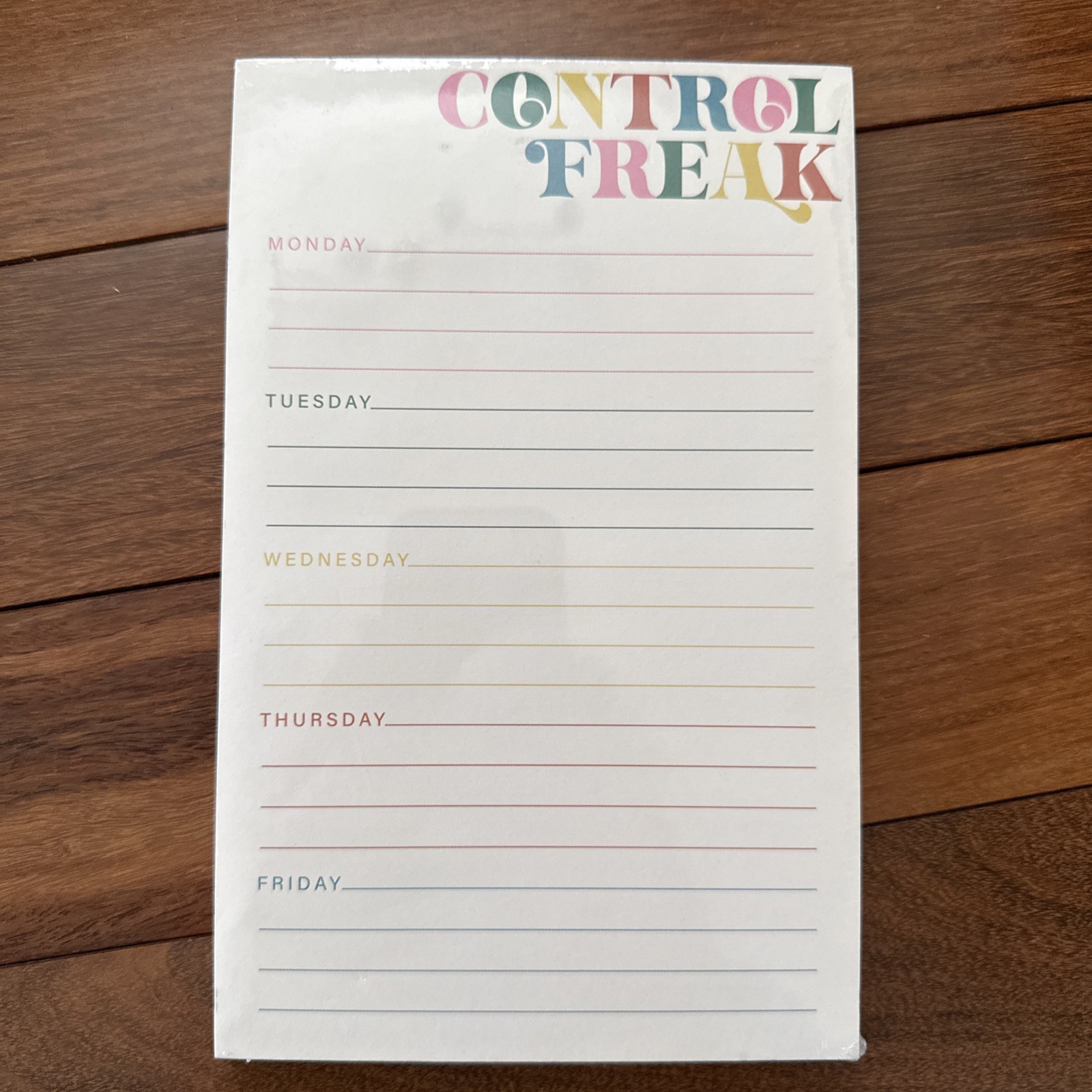 Control Freak Daily Weekly Magnetic Notepad 80 Sheets 5.25in x 8.255in Fun Theme