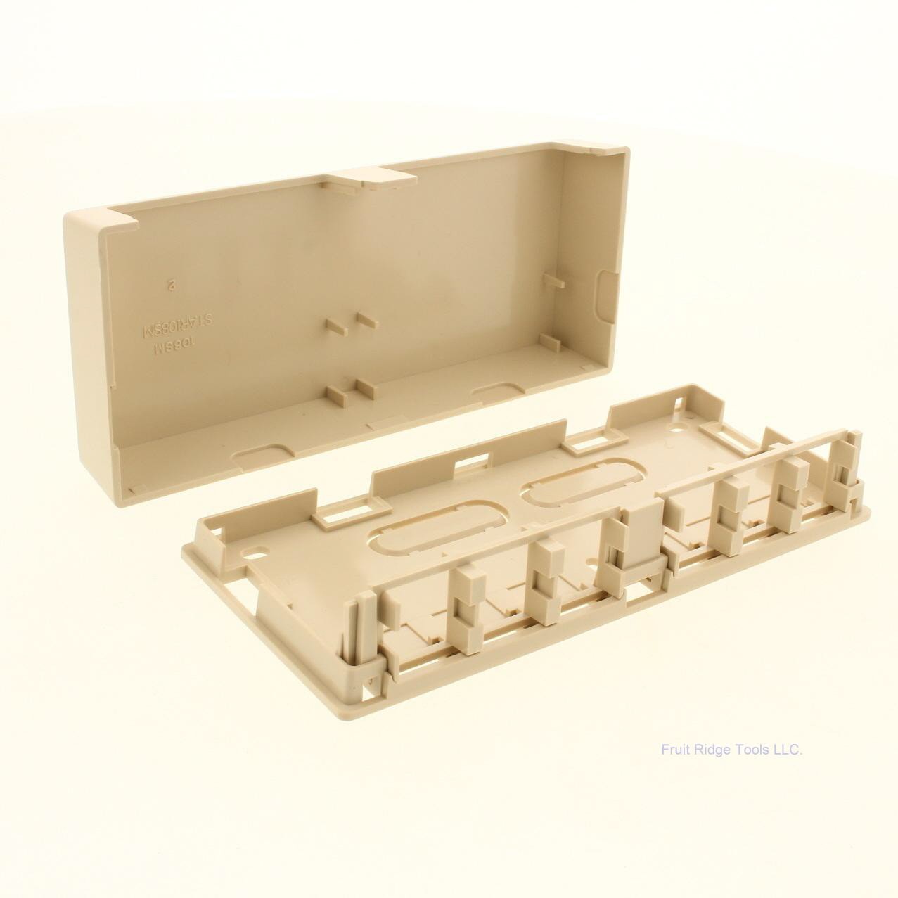 Suttle Ivory 6-Port Surface Mount Empty Data Box SE-STAR108SM-52