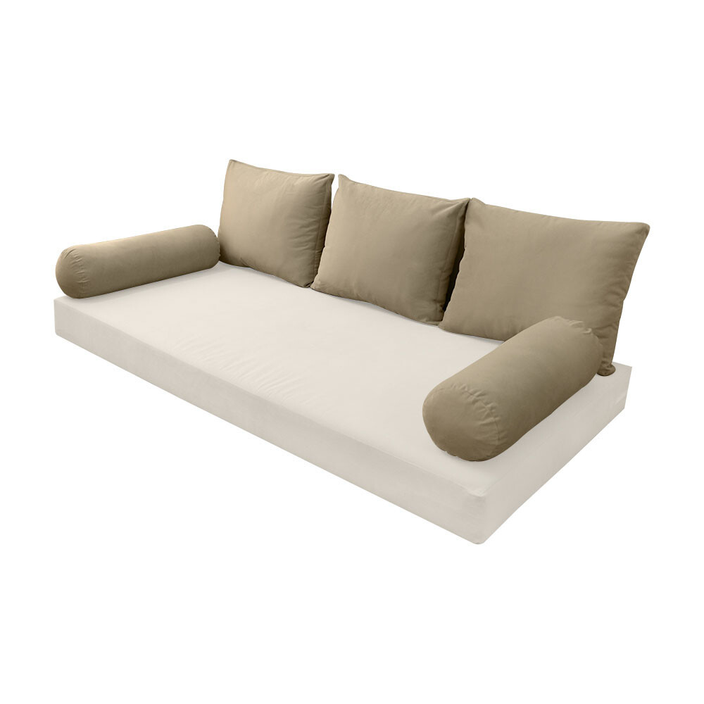 SLIPCOVER ONLY KnifeEdge Twin Style V3 Velvet Indoor Daybed Bolster Pillow AD304