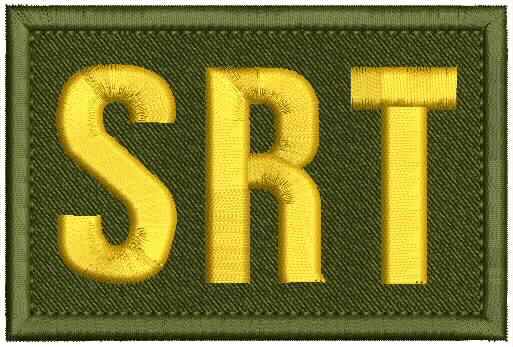 SRT EMBROIDERY PATCH 2 1/2X4'' VELCR@ ON BACK