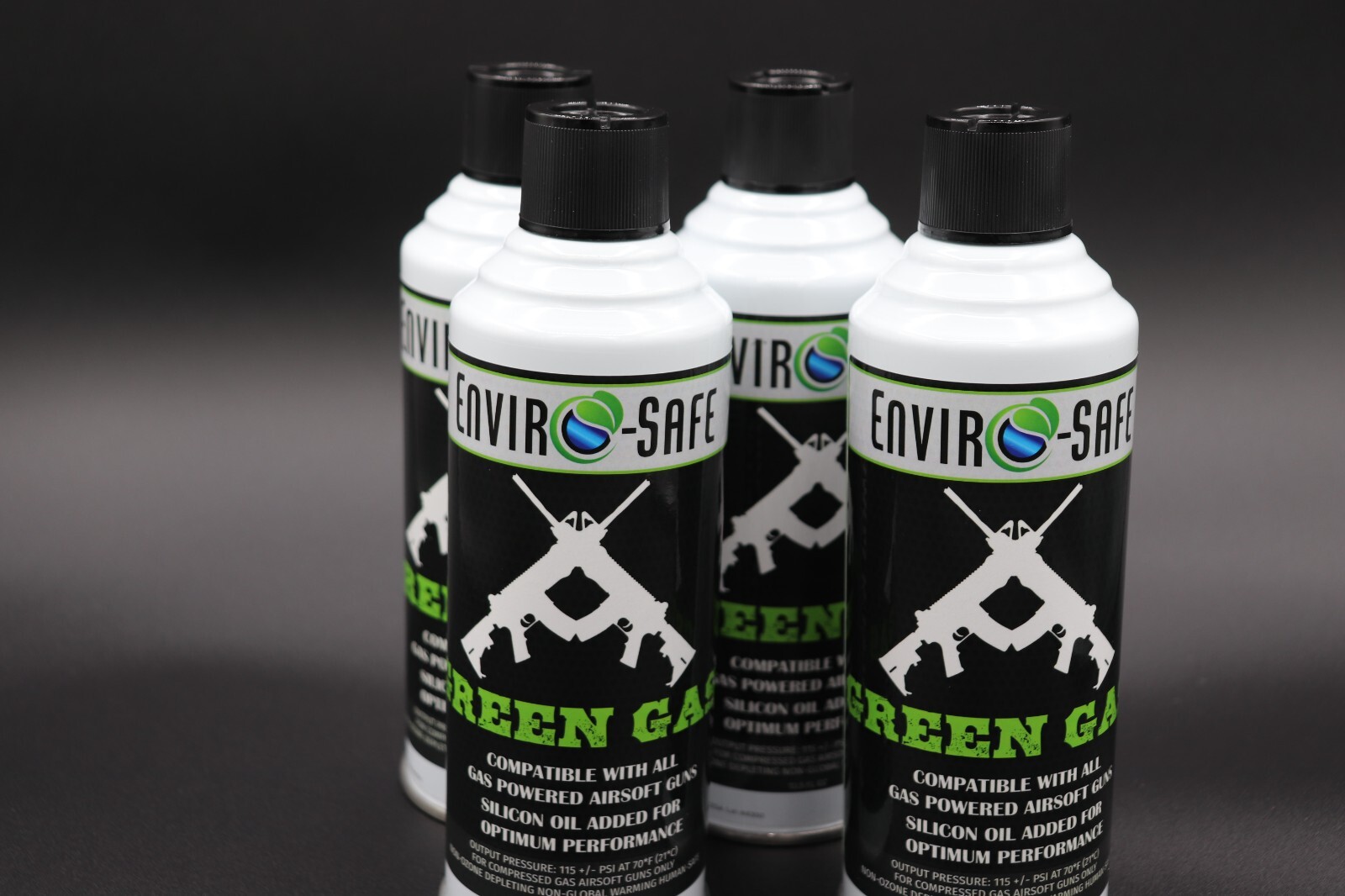 Green Gas, Law Enforcement Military Approved, Air Gun, Air Soft, 4 cans