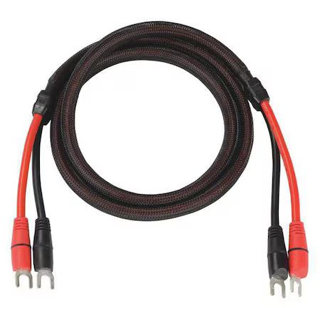 B&K Precision Tlpwr1 High Current Test Lead, Spade Lug To Spade Lug, 2M,