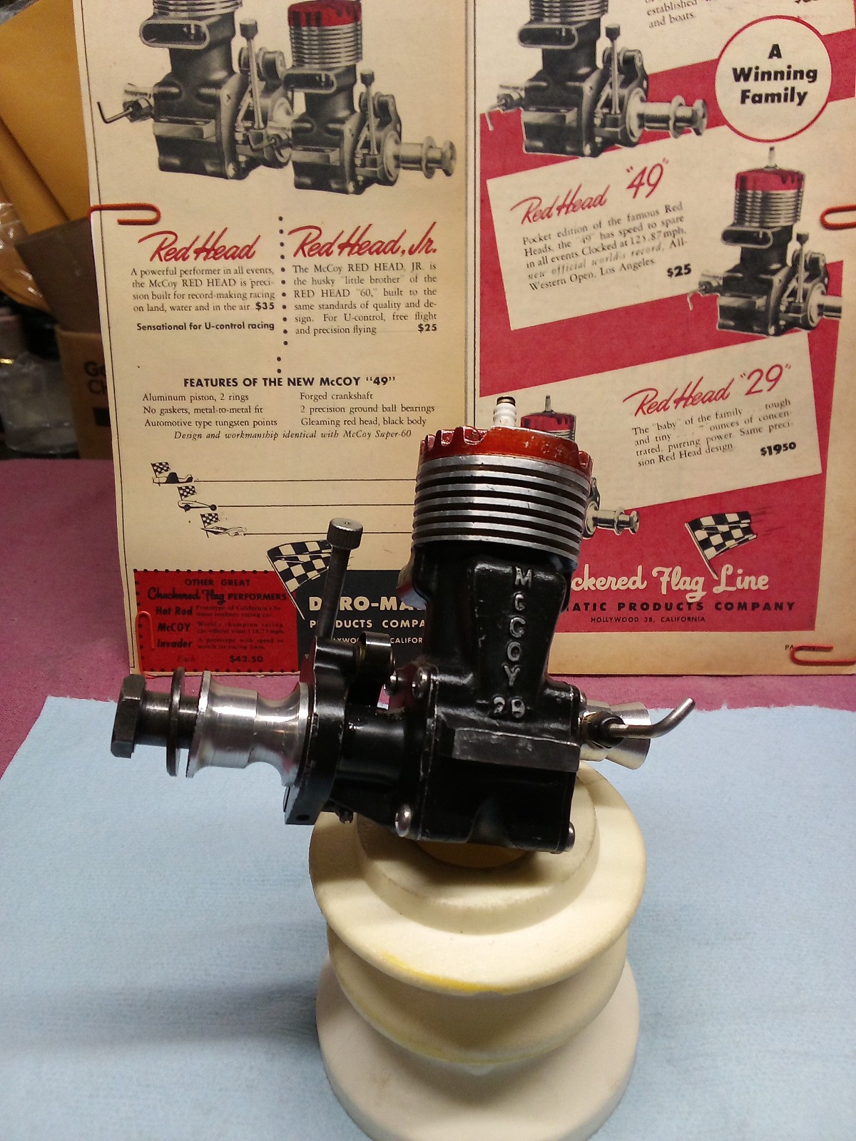 Vintage McCoy Red Head 29 Racing Ignition Engine 1947 - #231