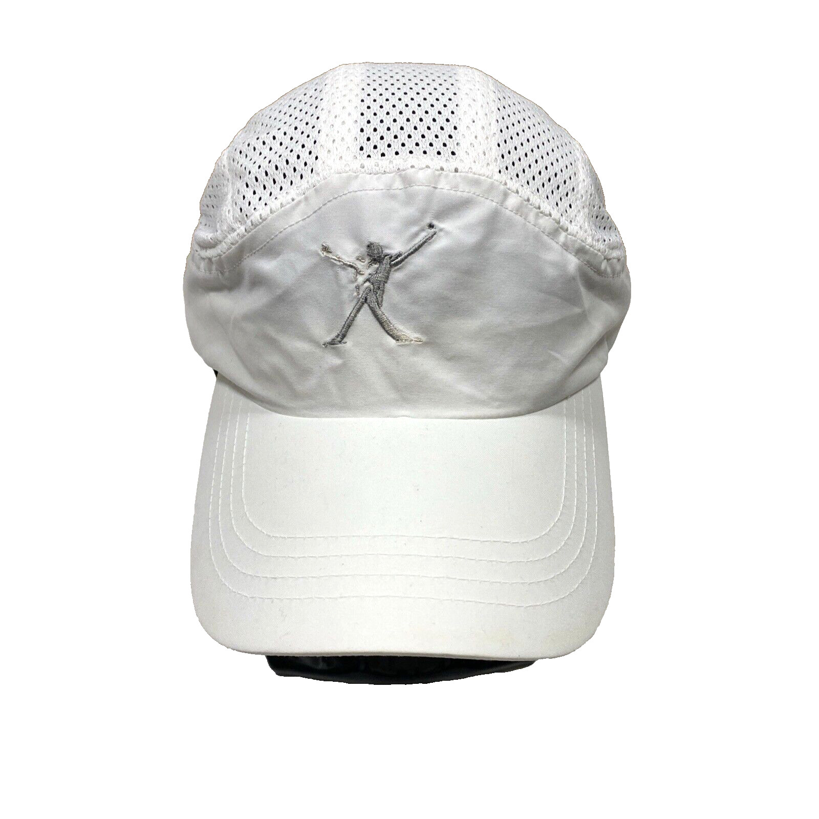 Silverman Triathlon Men's OSFA Mesh Panel Hat Cap  Embroidered Logo White