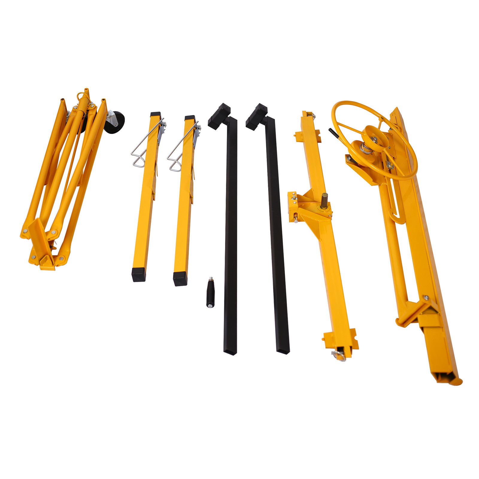 Drywall Lift Jack Rolling Panel Hoist 16 ft Yellow
