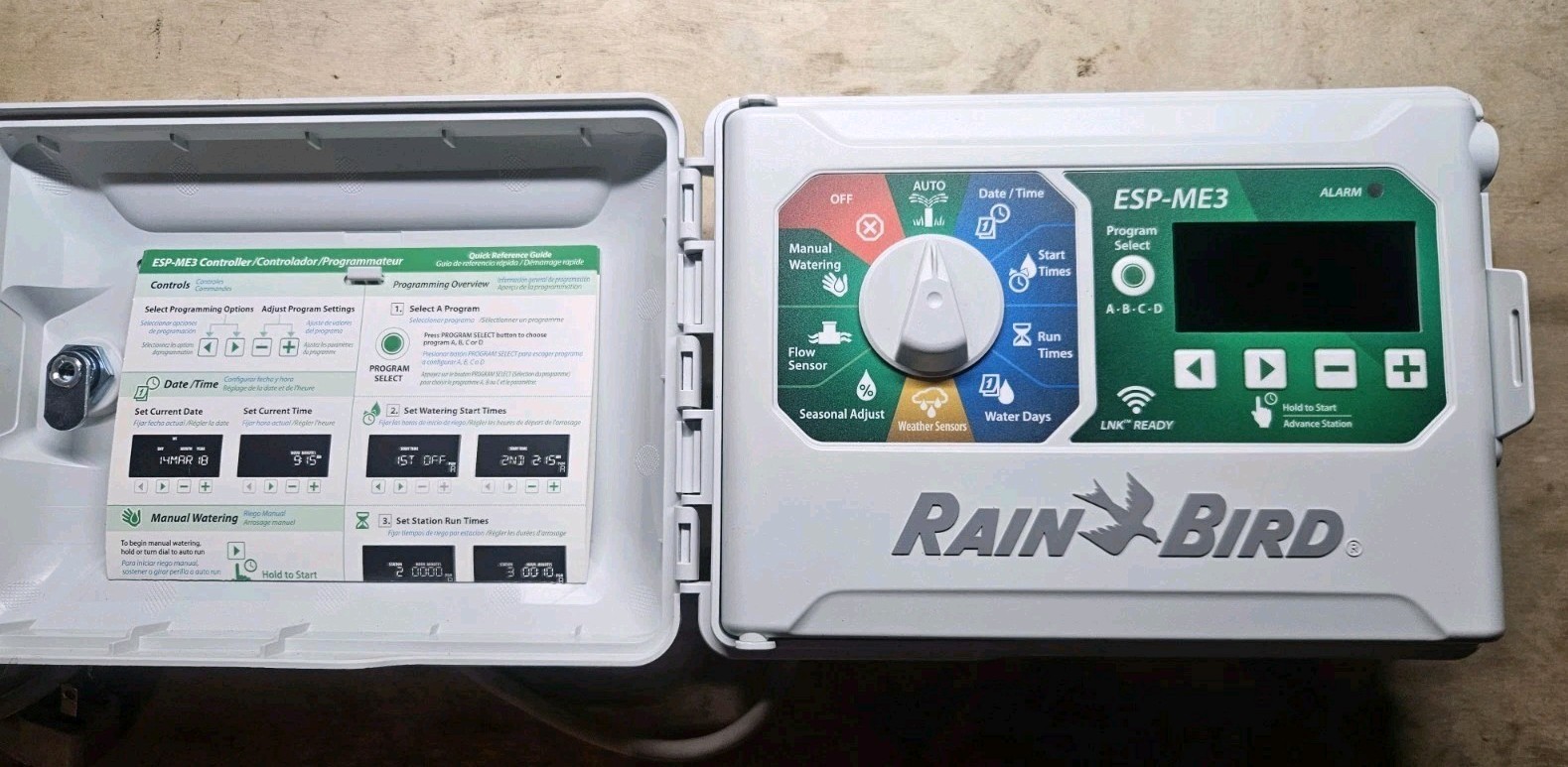 Rain Bird ESP-ME3 Sprinkler Controller W/ WIFI Link + Module (10 Zones Ready)