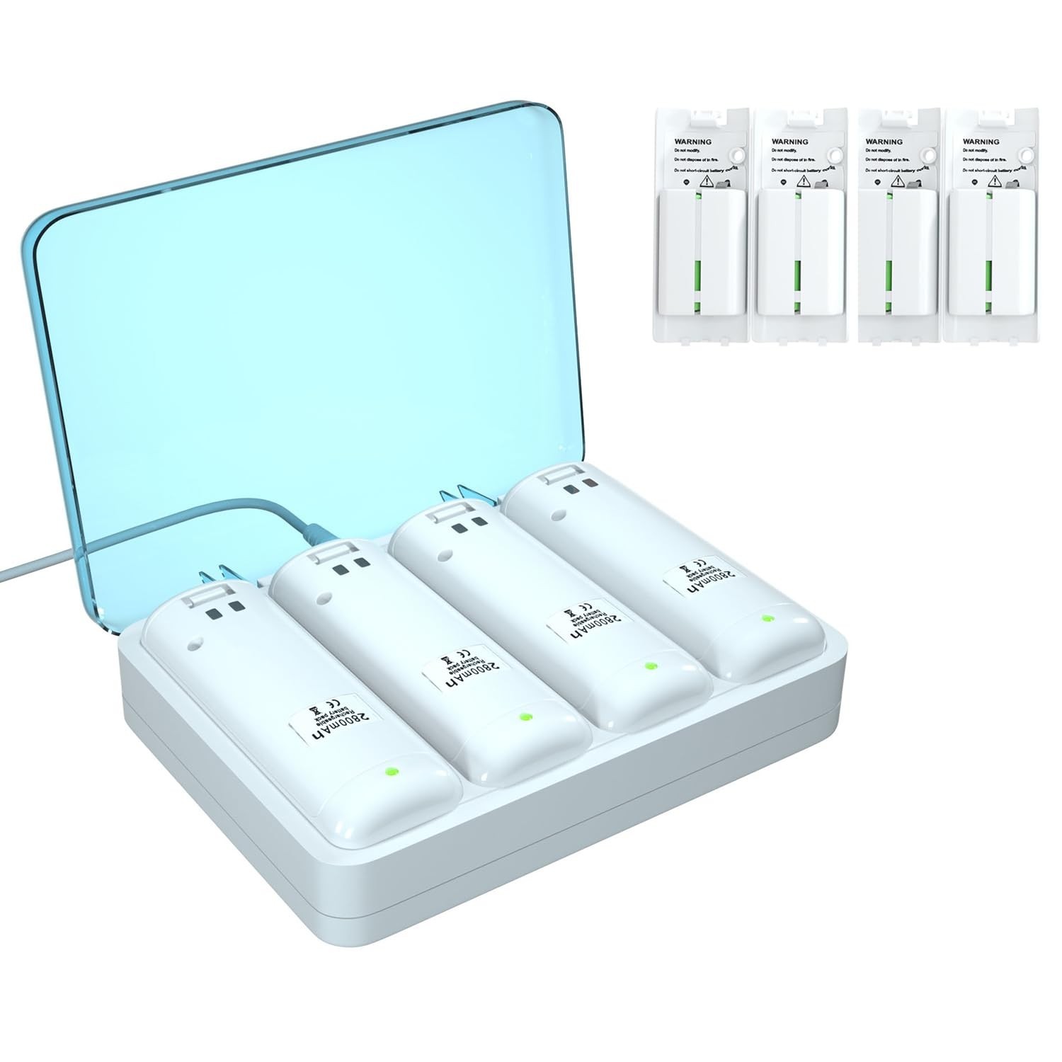 Replacement battery & Charger Station For Nintendo Wii/ Wii U Remote Controller