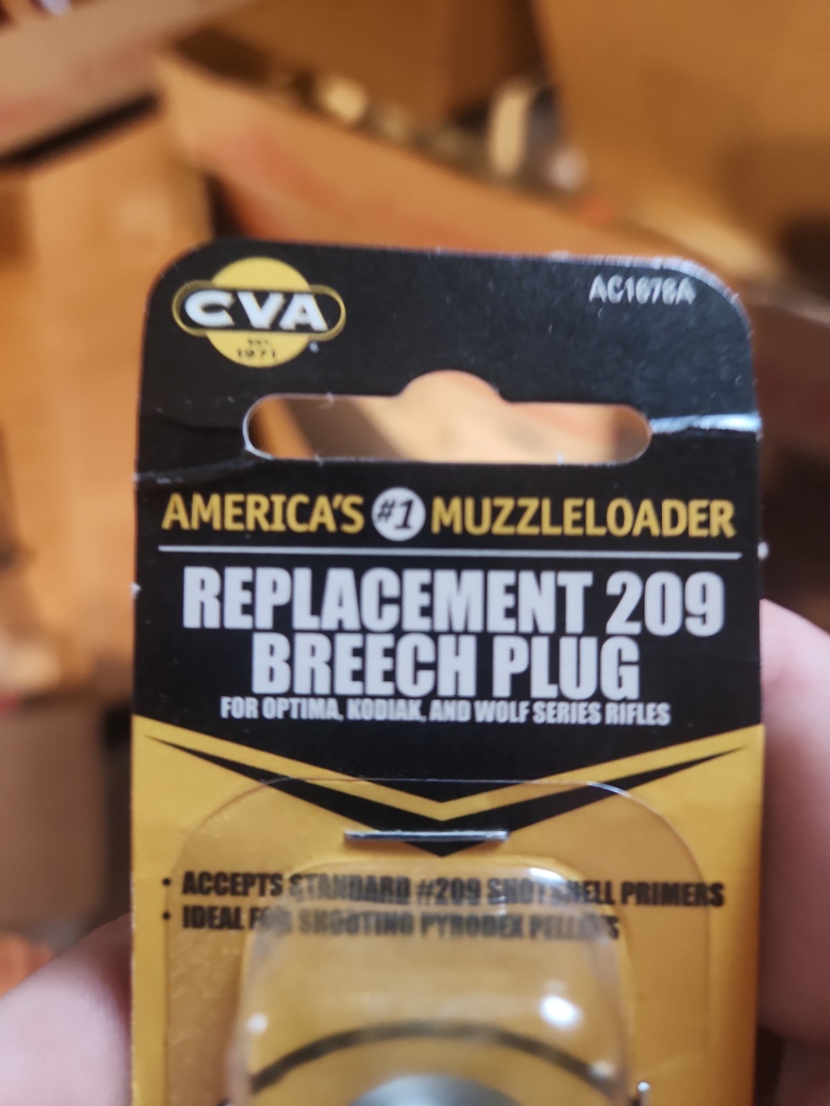 CVA Replacement 209 Breech Plug for Optima Kodiak & Wolf Rifles - AC1678A