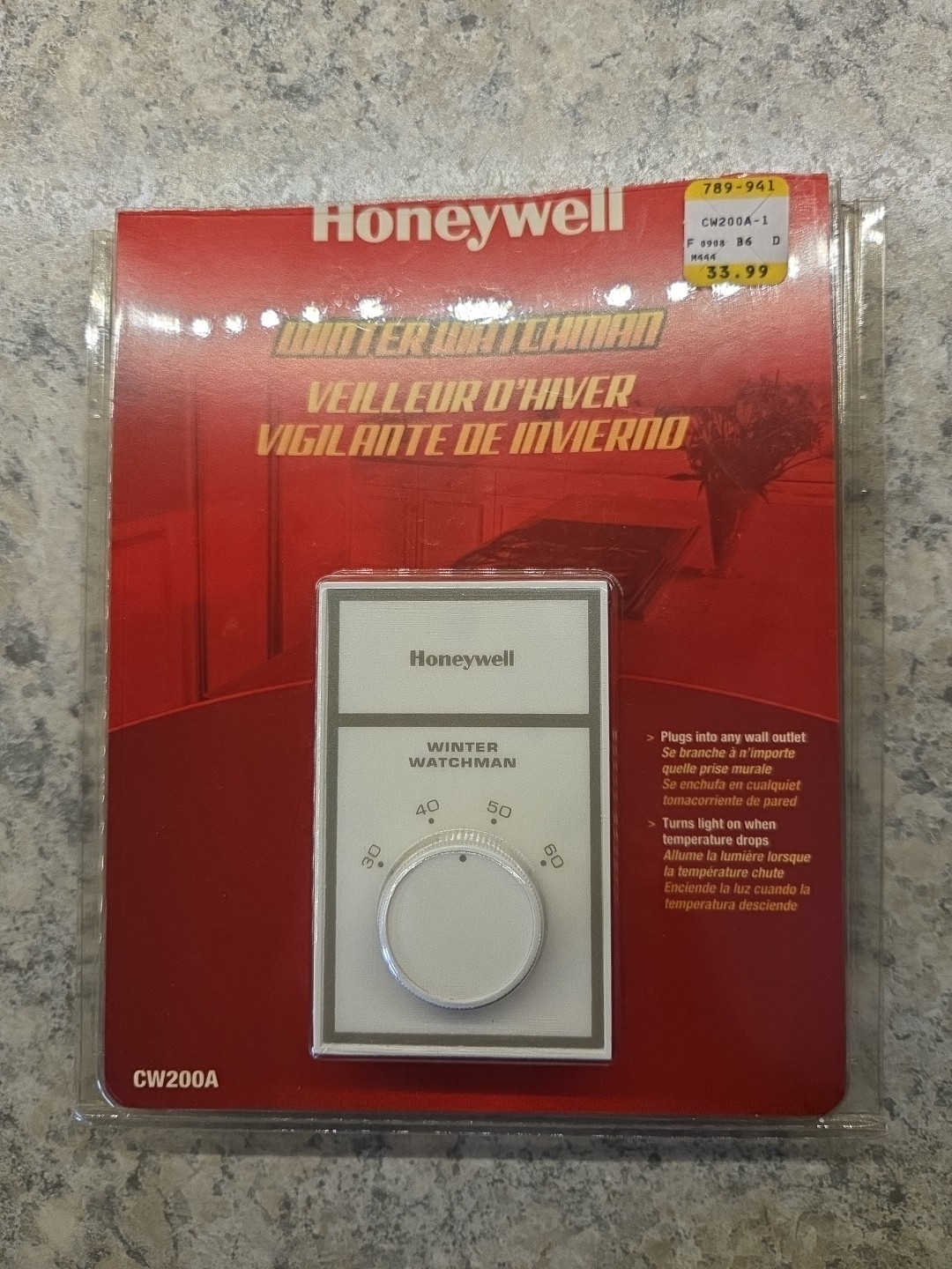 Honeywell CW200A Winter Watchman 120 V Plug-In Non-Programable Alert Monitor