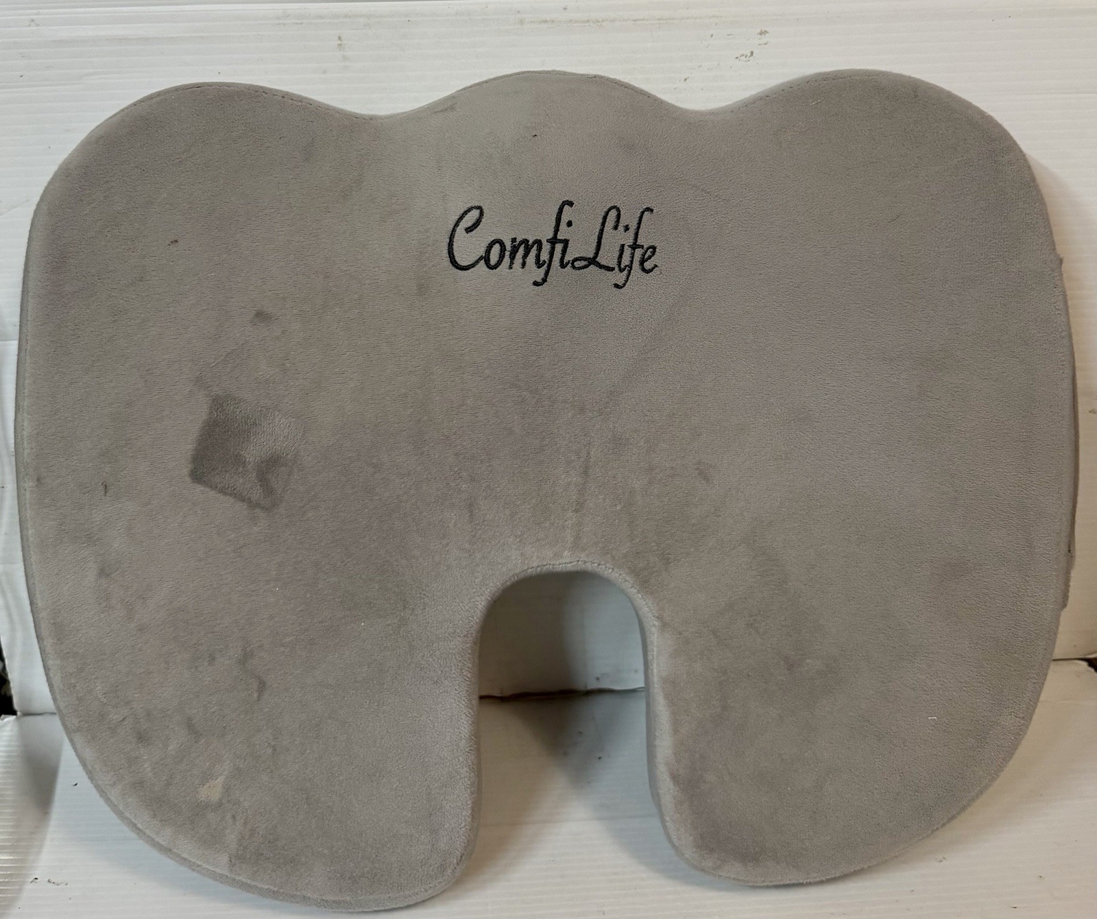 ComfiLife Coccyx Orthopedic Memory Foam Office Chair and Car Seat Cushion (Gray)