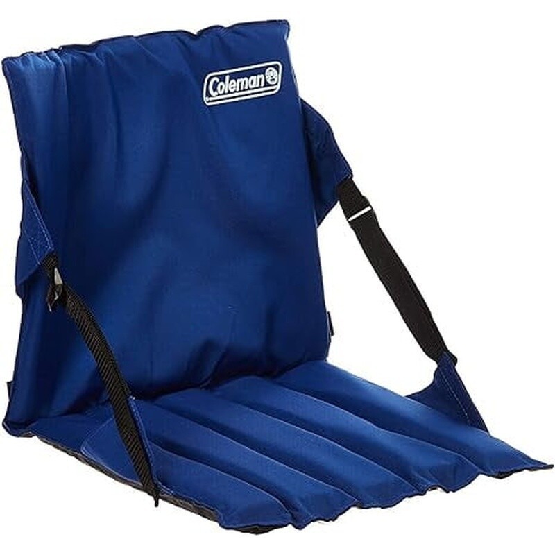 Portable Stadium Seat Cushion W/ Backrest Lightweight Roll-Up Design Events New
