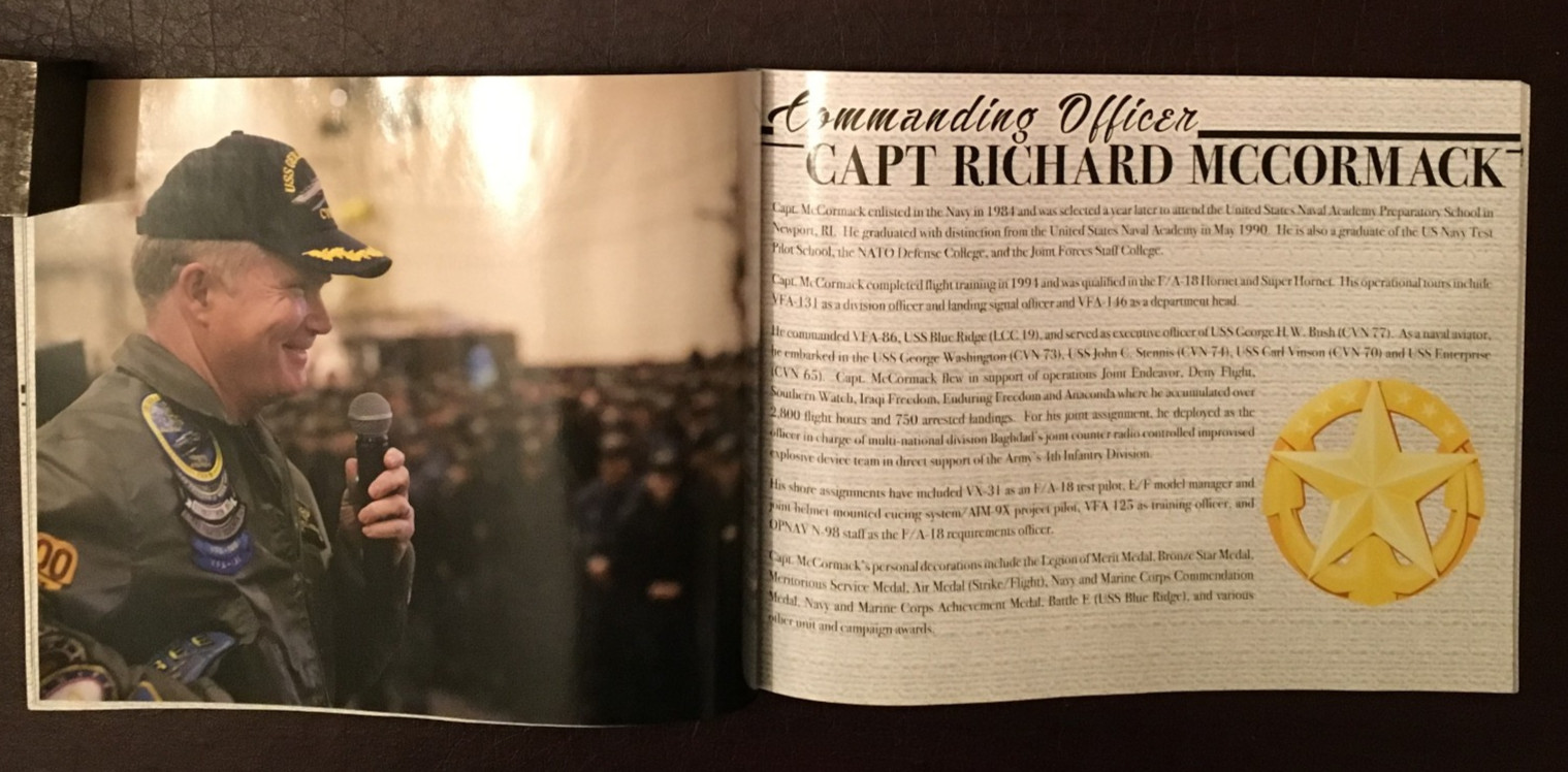 USS GERALD R. FORD (CVN 78) - OFFICIAL COMMISSIONING CEREMONY BOOKLET - 2017