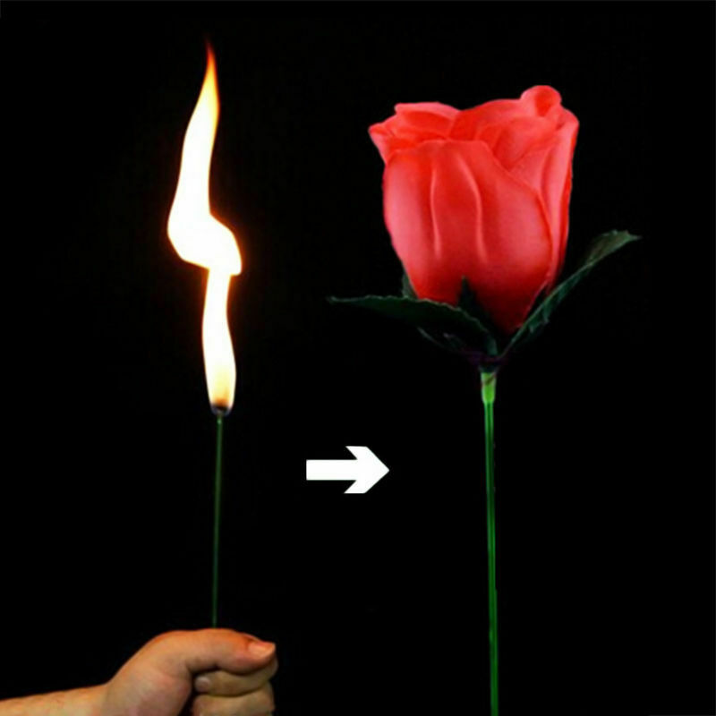 Torch to Rose Fire Magic Trick Flame Appearing Flower