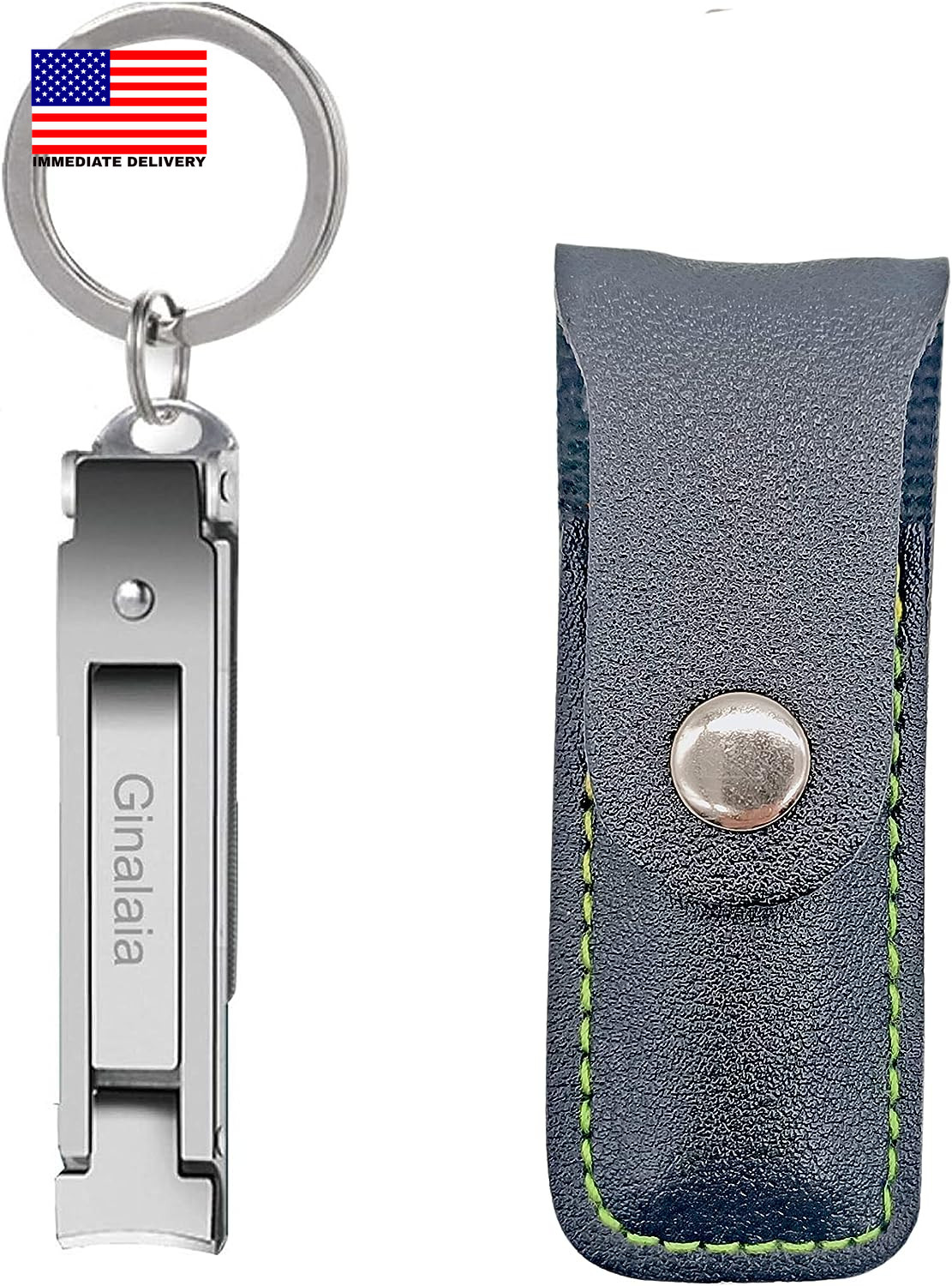 Stainless Steel Portable Nail Cutter，German Keychain Nail Clipper with File for
