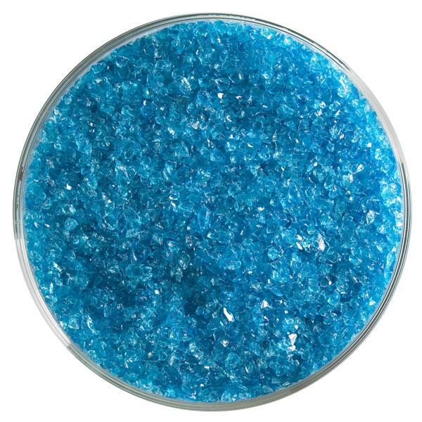 Bullseye Frit Turquoise Blue Medium Transparent 5oz. 90 COE