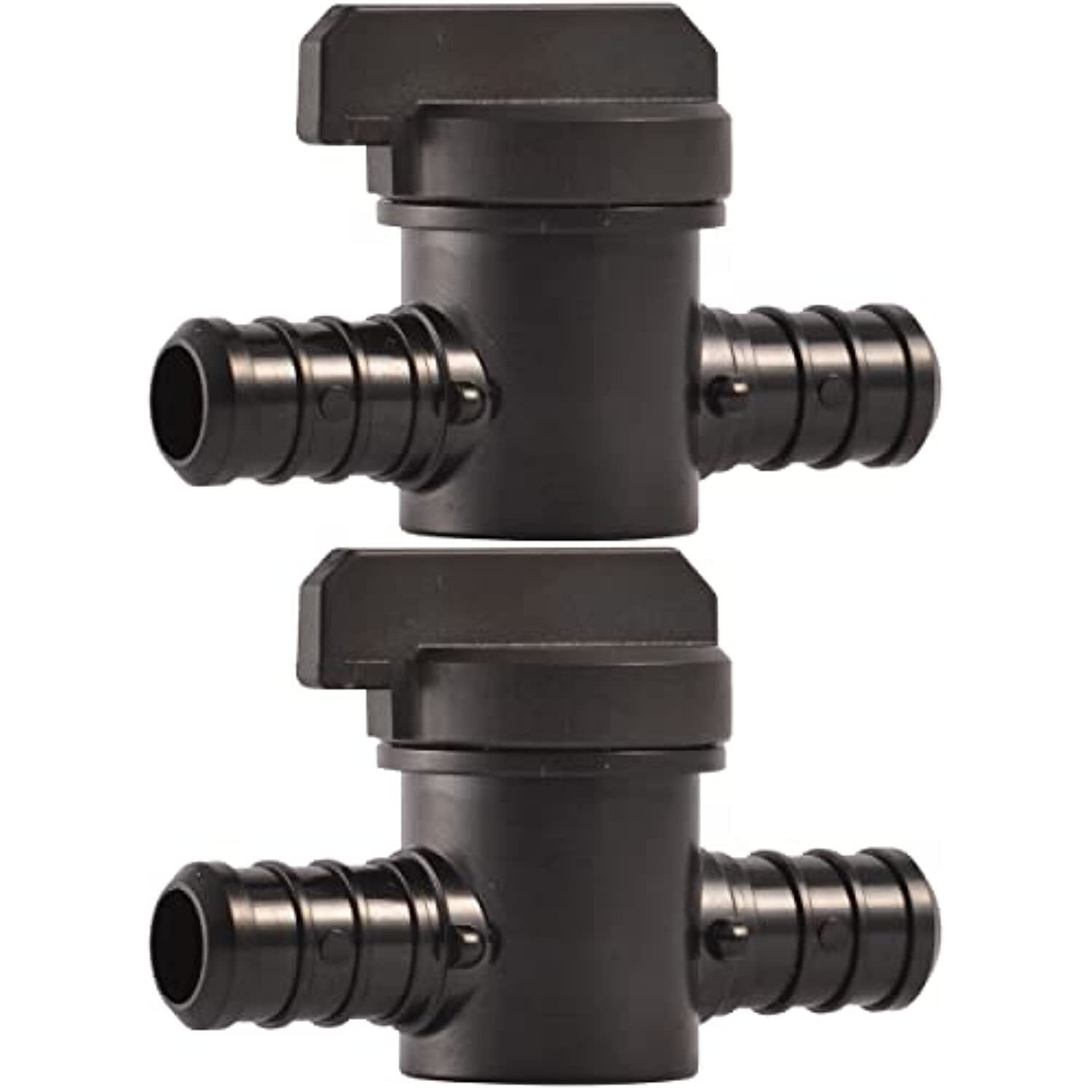 SharkBite 1/2 Inch Poly Crimp Ball Valve, Pack of 2, PEX Pipe, PE-RT, 24606Z2