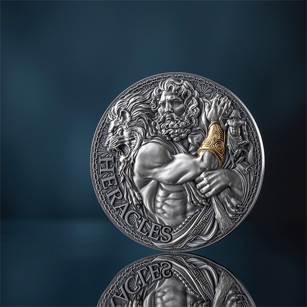 2025 Cameroon Heracles The Great Greek Mythology 2 oz Antique finish Silver Coin