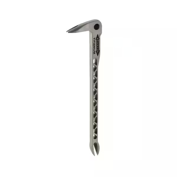 Stiletto Claw Bar Nail Puller Dimple Feature 8 oz. 12 in. Titanium Strike Plate