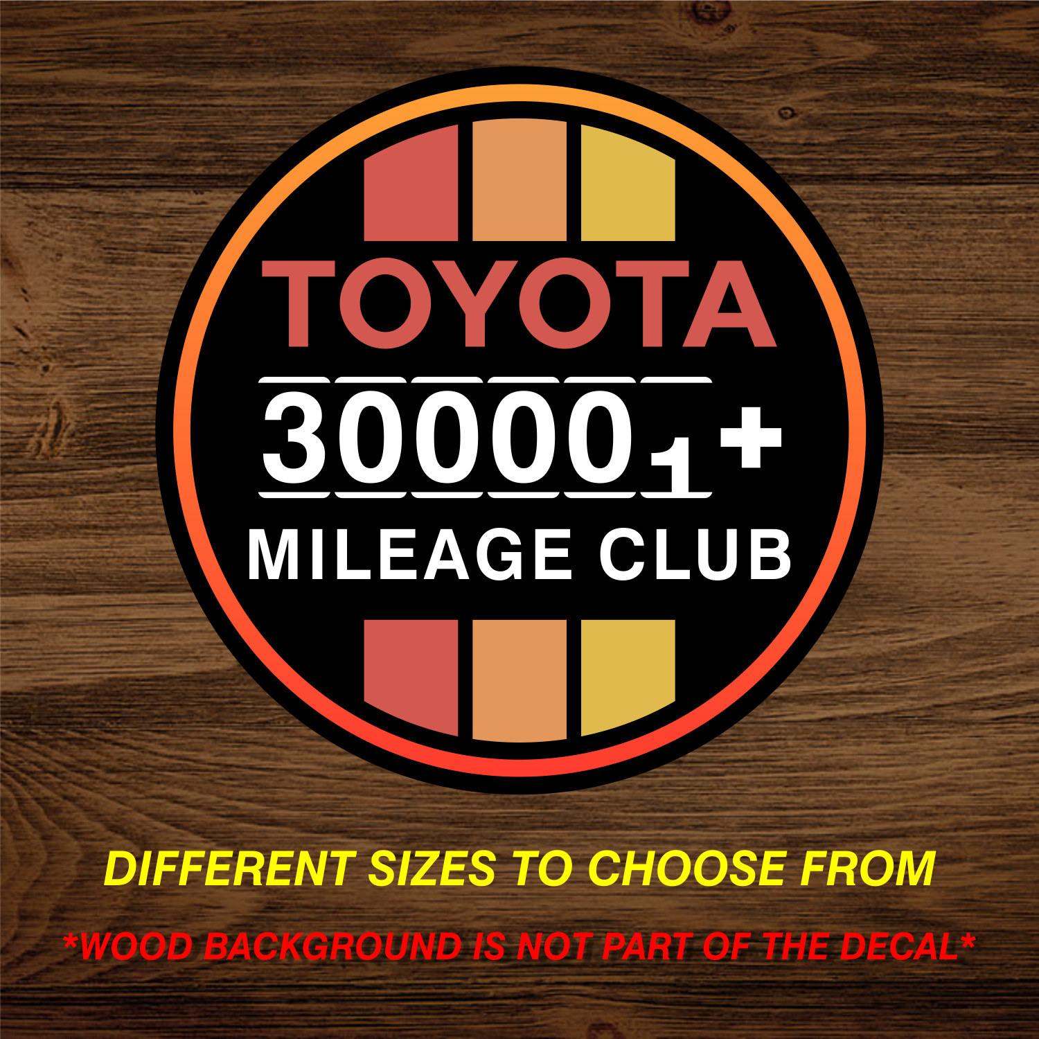 Toyota Decal Sticker 300k Mileage Club Tundra Tacoma 4runner Land FJ Cruiser