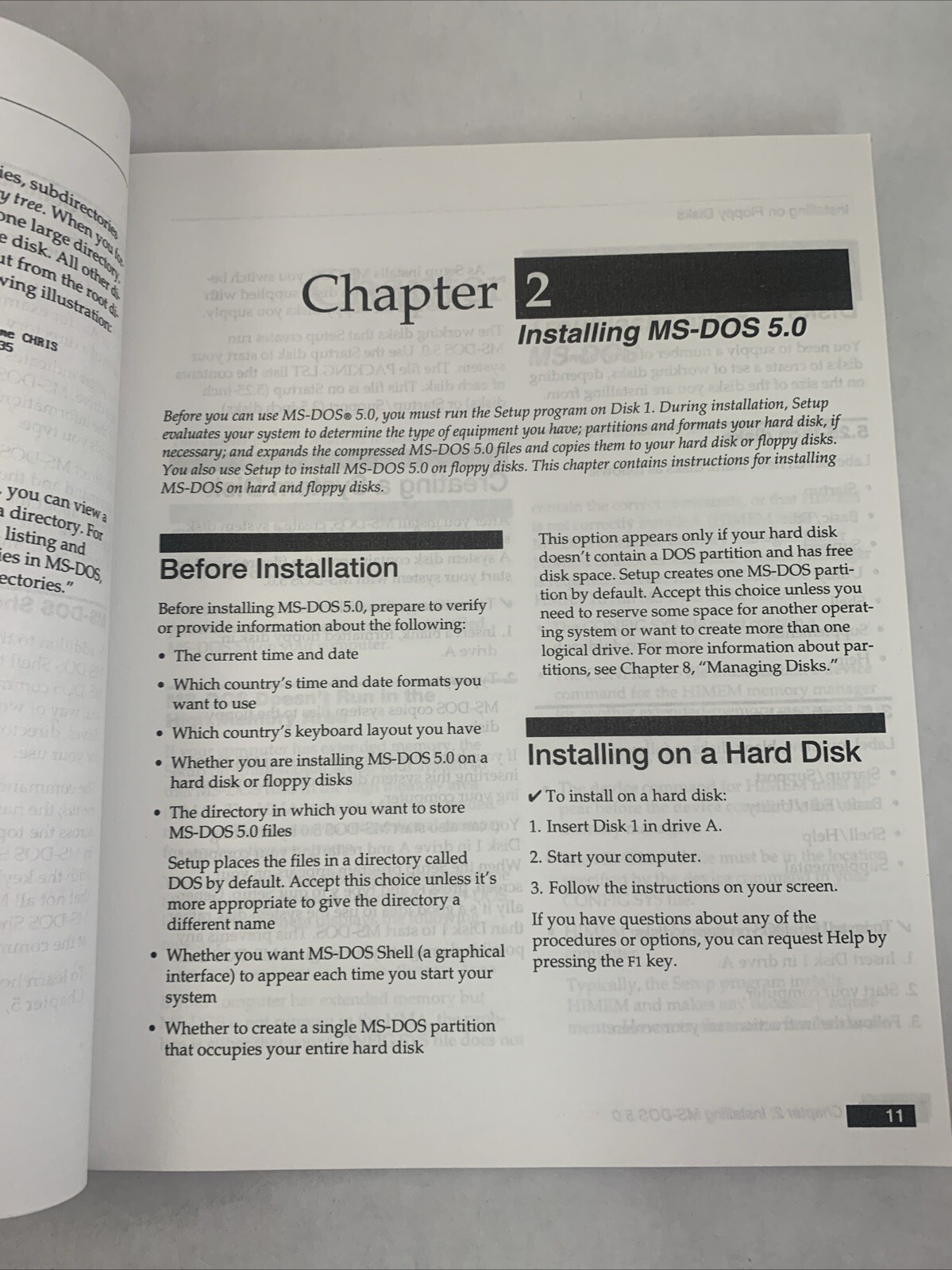 Microsoft MS-DOS Version 5.0 Getting Started User's Guide Reference VTG 1991 MIC