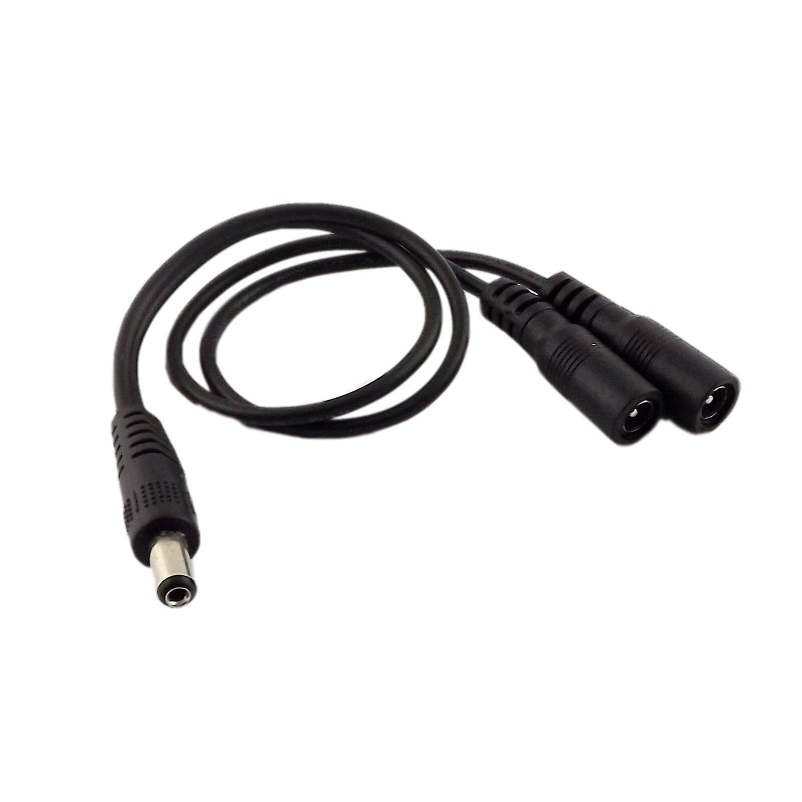 5.5mm x 2.1mm DC Power Splitter Cable Cord 1 Male to 2 Female Port Pigtals 12V