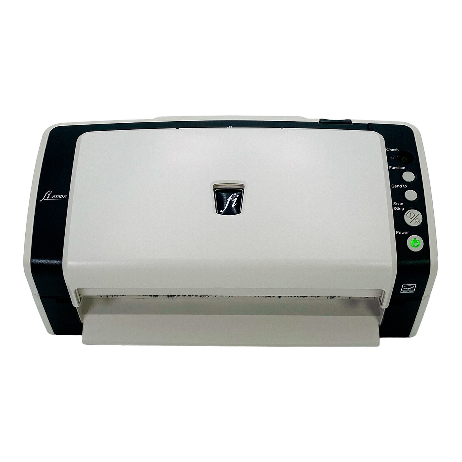 Fujitsu FI-6130Z Duplex Scanner w/NEW ZERO COUNT ROLLERS & Trays AC Adapter USB