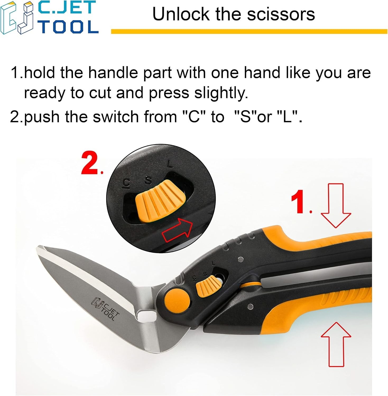 10" Heavy Duty Professional Scissors - Ergonomic Multi-Purpose Tool in Orange