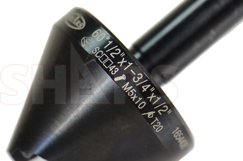 1/4", 1/2", 1-1/4" 60° Indexable Carbide Countersink Chamfering Set NEW #]