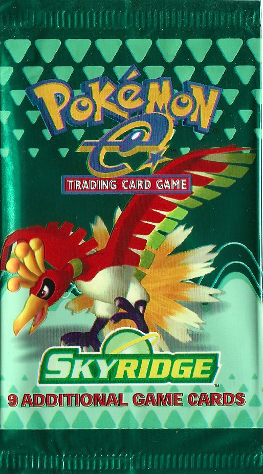 Skyridge Empty Booster Pack Ho-oh Art
