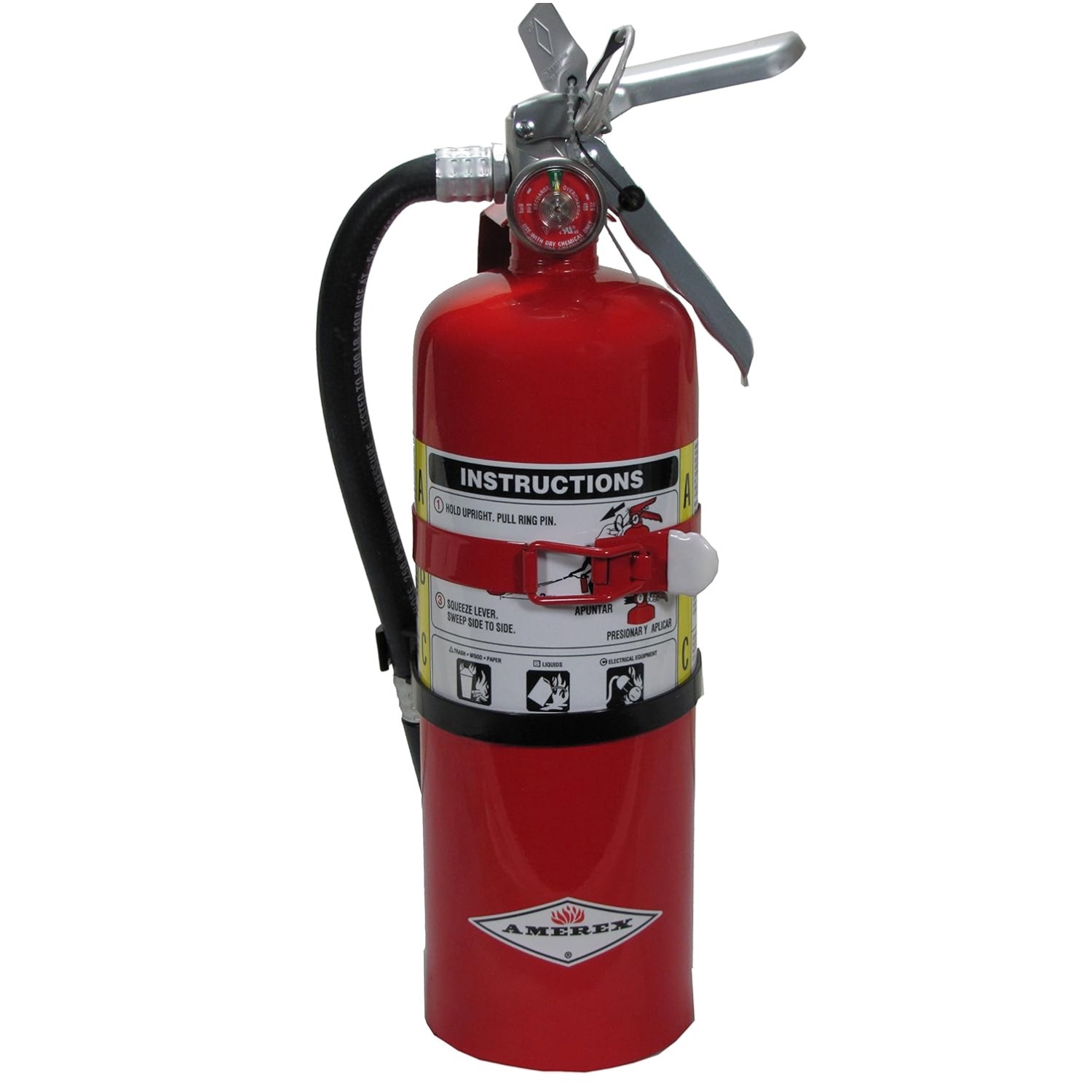 Class A B C Fire Extinguisher, 5lb with Vehicle Bracket - Instant Safety Device