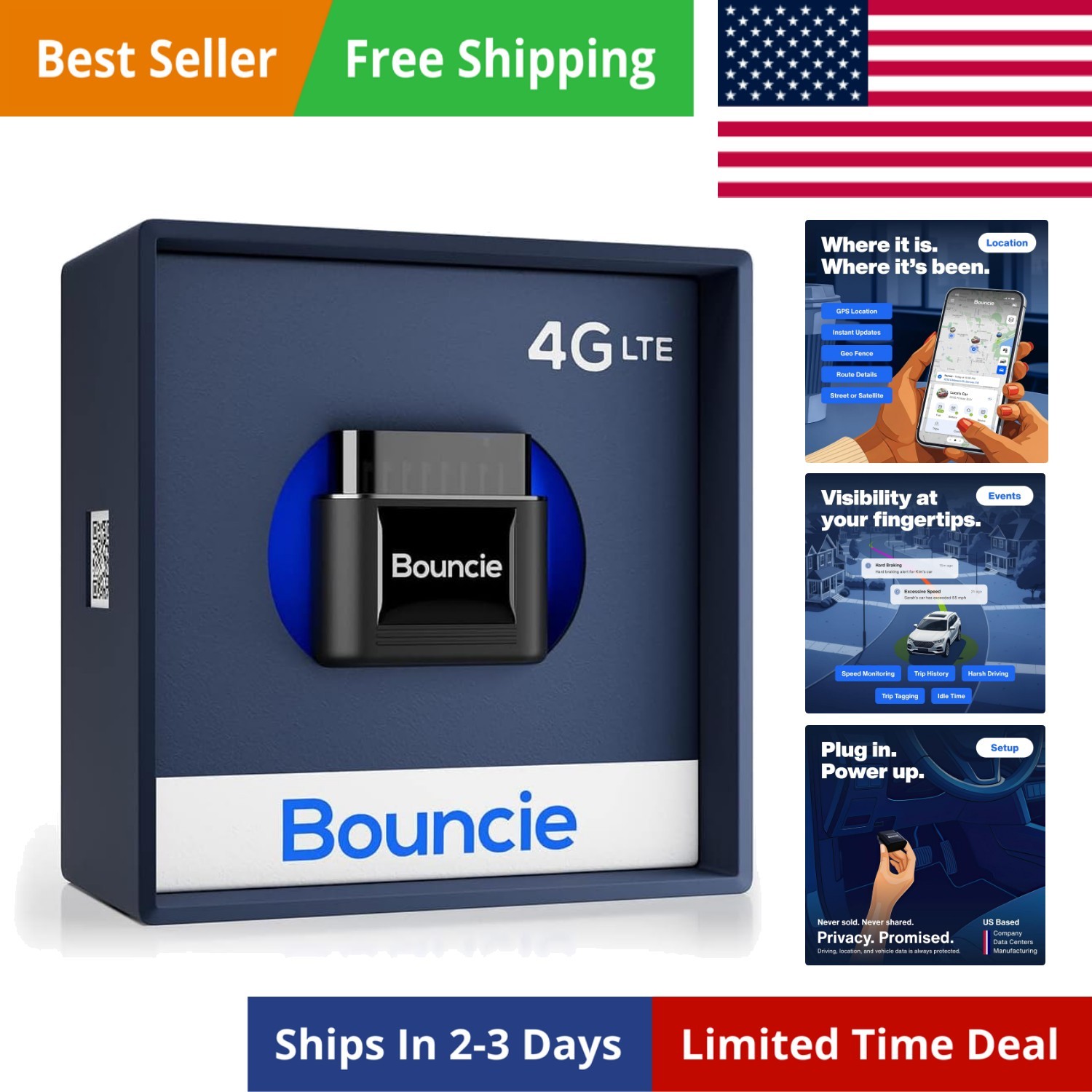 GPS Tracker for Vehicles with Real-Time Location, Route History, Speed Monito...