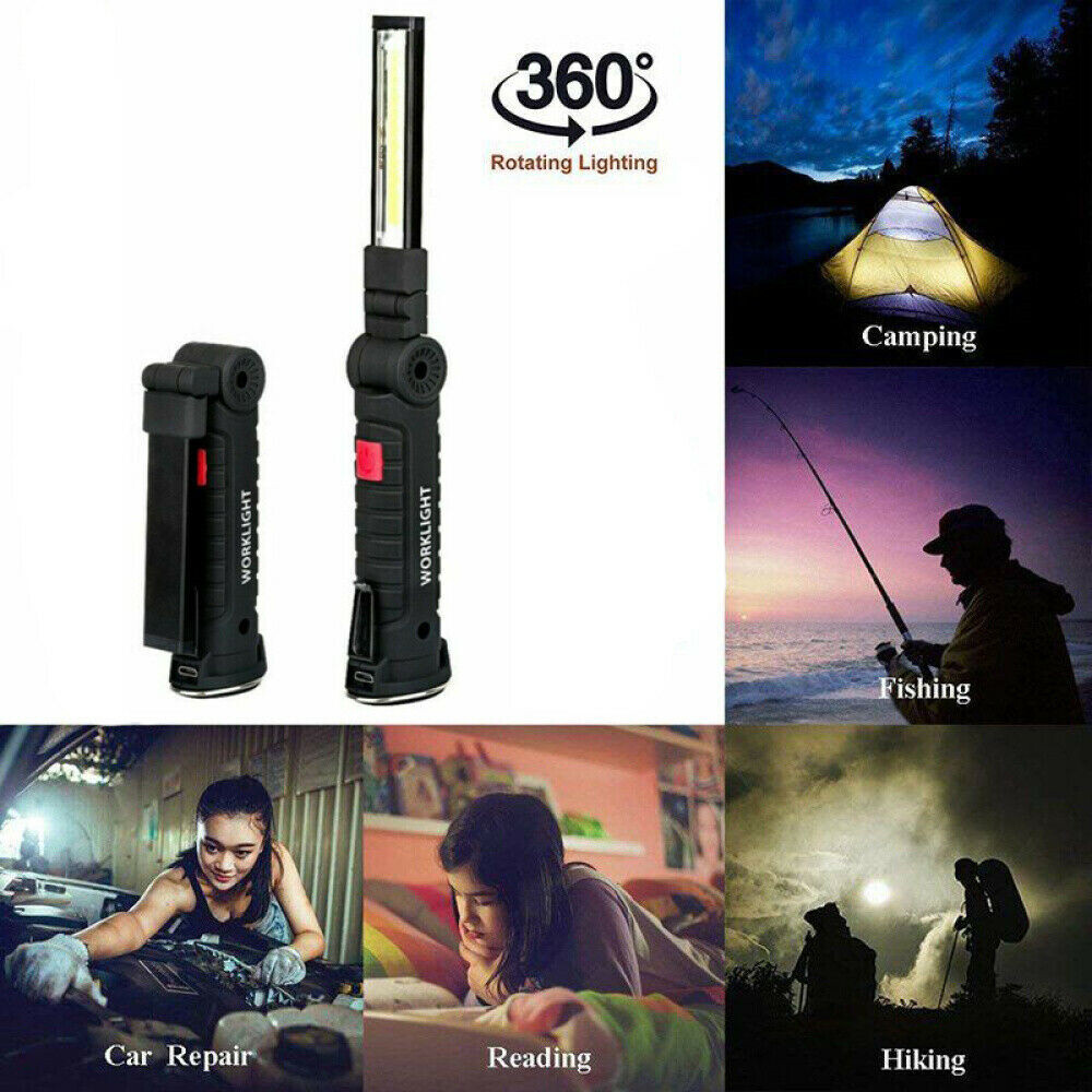 120000lm Super Bright Rechargeable LED Work Light Folding Torch Lamp Flashlight