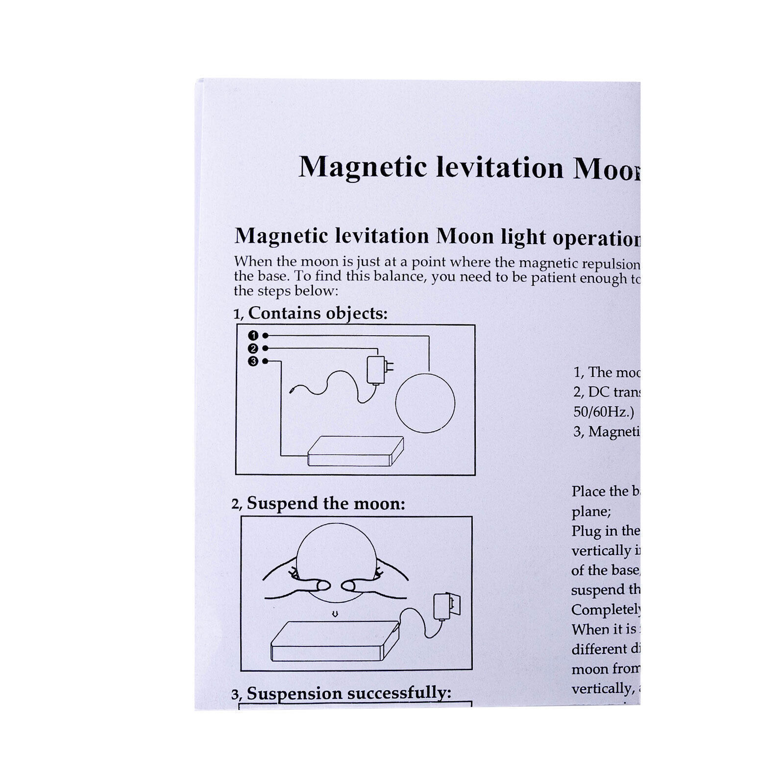 Magnetic Levitating 3D Printed Moon Lamp LED Night Light Touch Switch