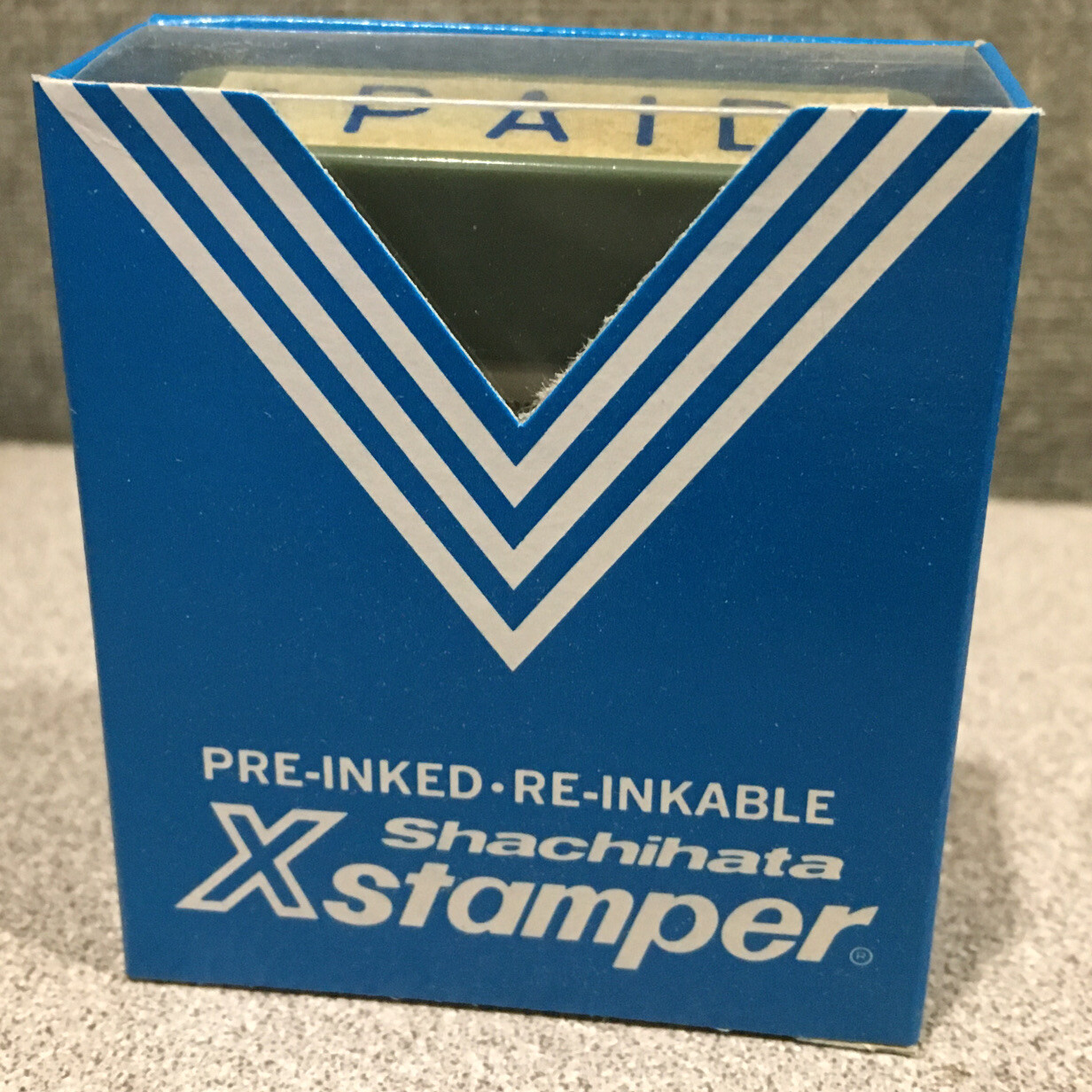 Shachihata Xstamper "PAID" Pre-Inked Re-Inkable  Stamp 1115