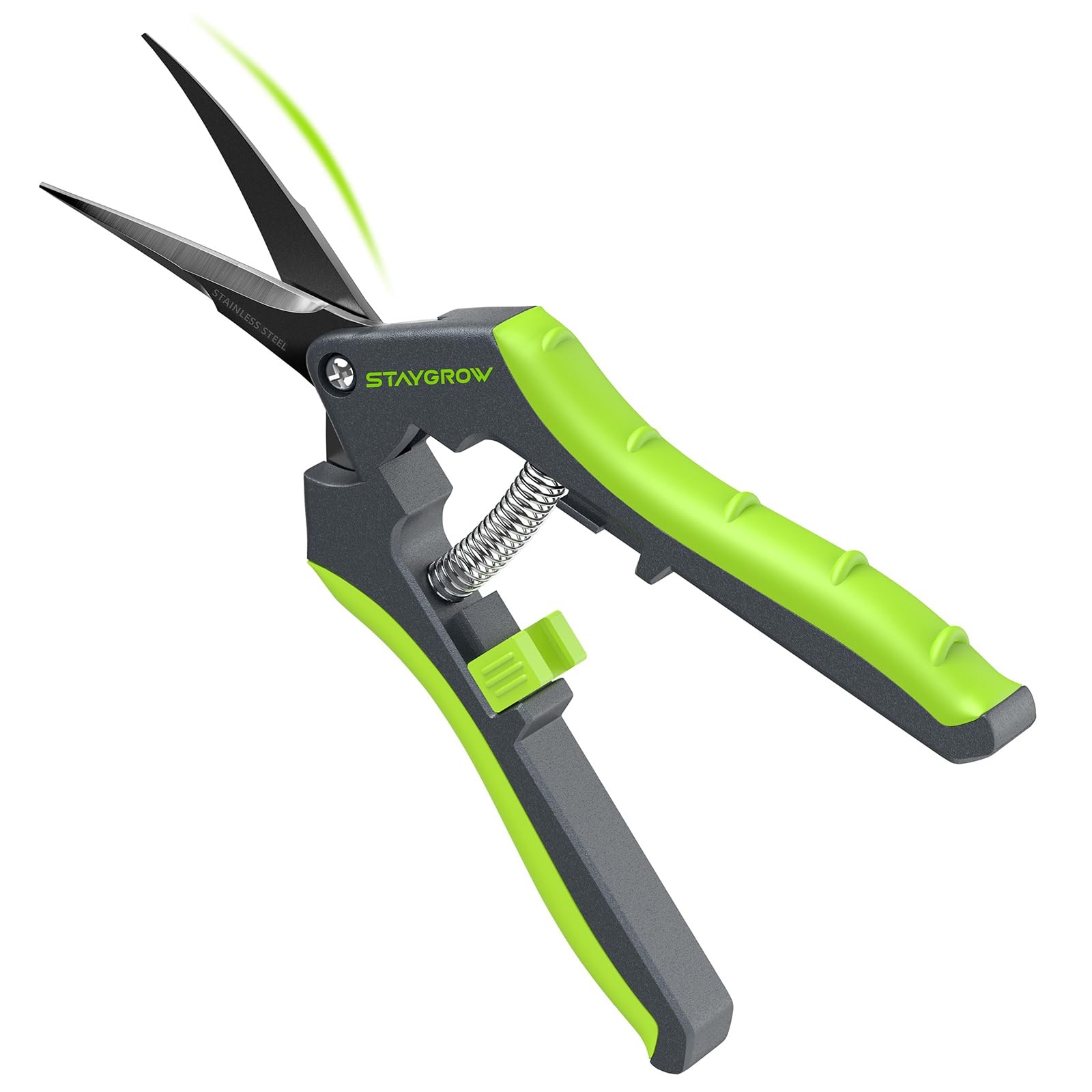 STAYGROW 6.5" Pruning Shears for Gardening, Sharp Plant Trimming Green