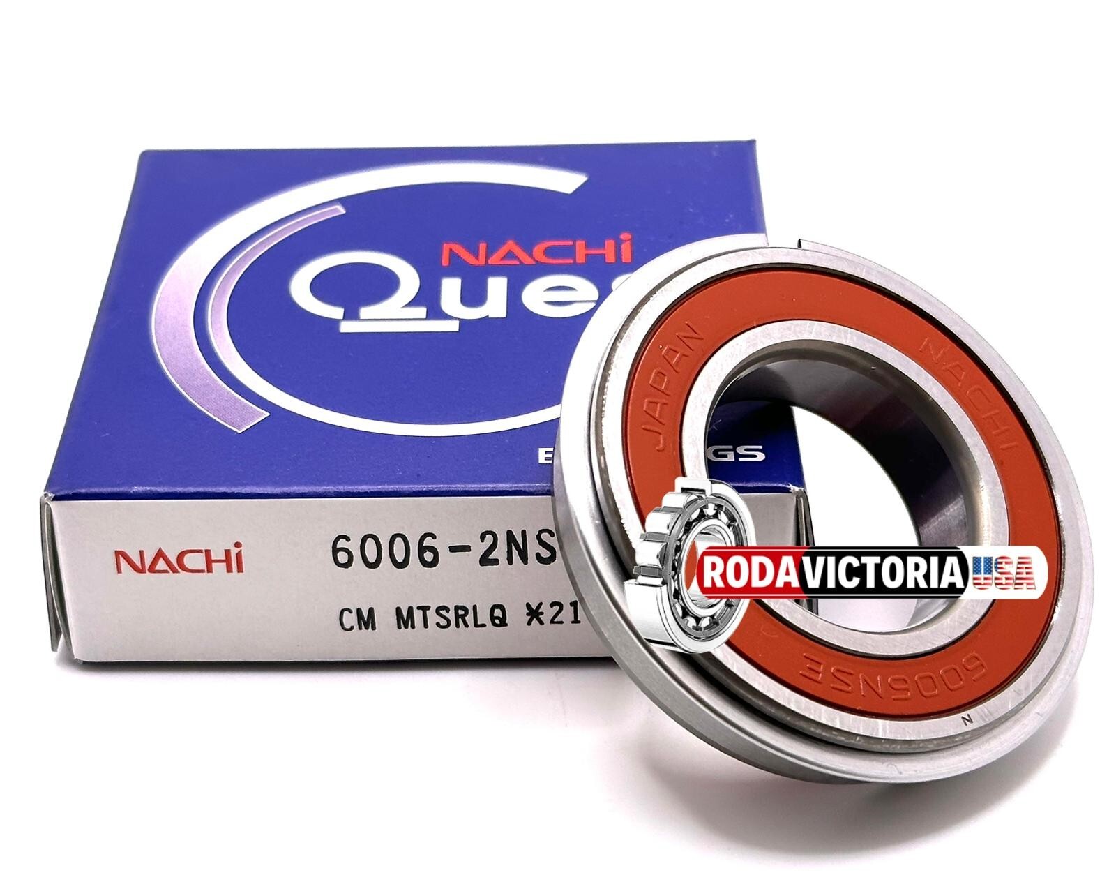 NACHI 6006 2NSE NR BALL BEARING, RUBBER SEALED + SNAP RING 30x55x13mm