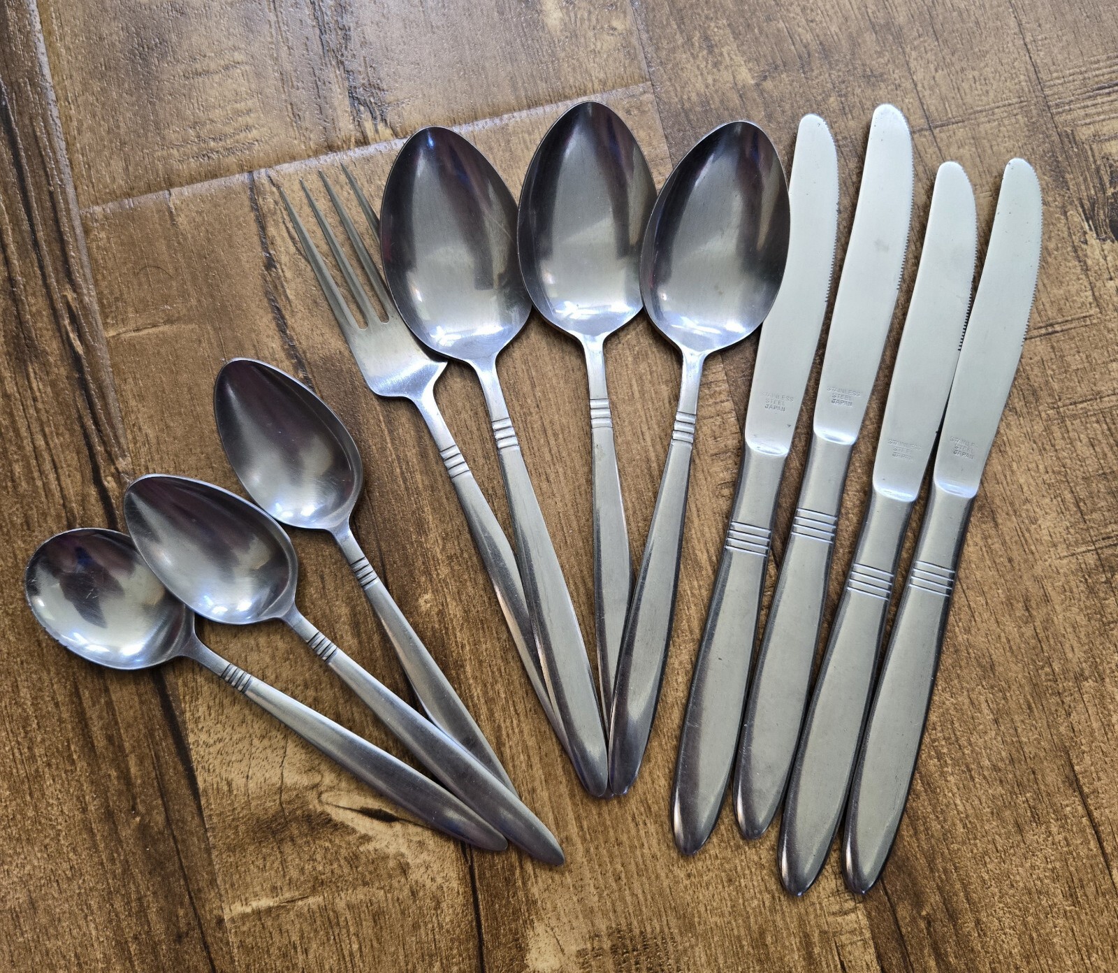 Lot of 11 Stainless Steel Flatware Japan