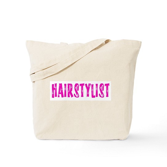 CafePress Hairstylist Natural Canvas Tote Bag, Cloth Shopping Bag (41358142)