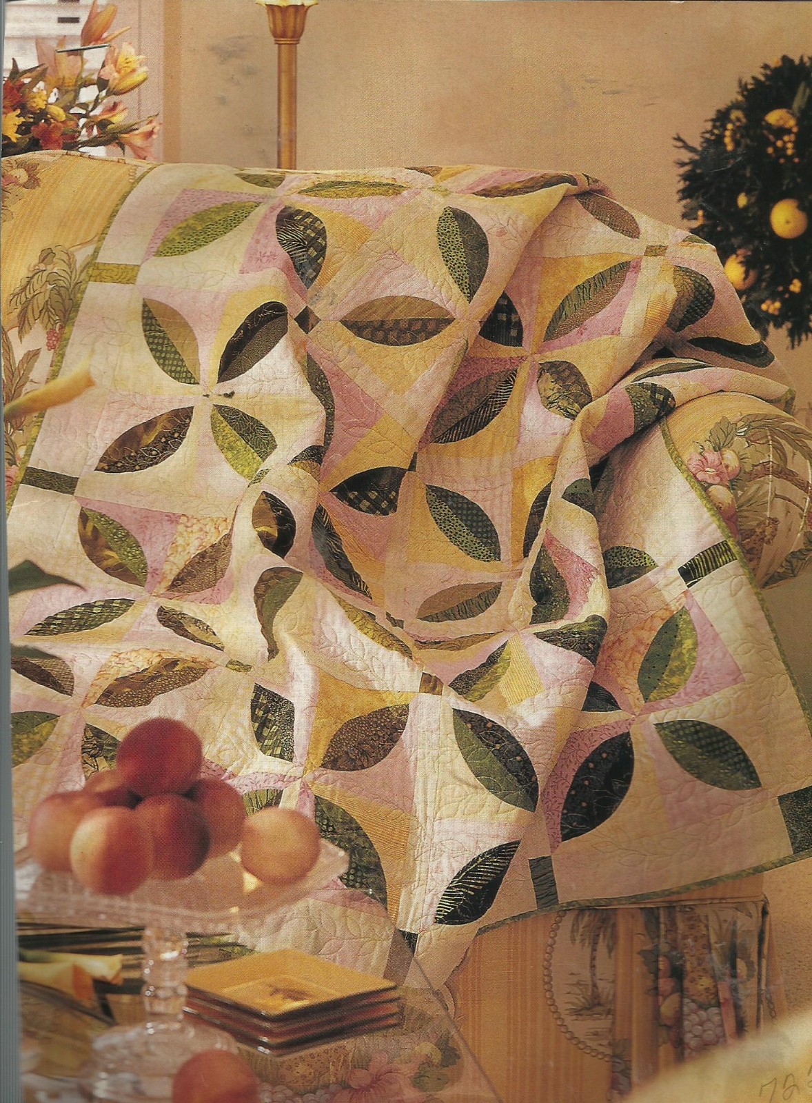 C0592 SPRING LEAVES QUILT  PATTERN/INSTRUCTIONS