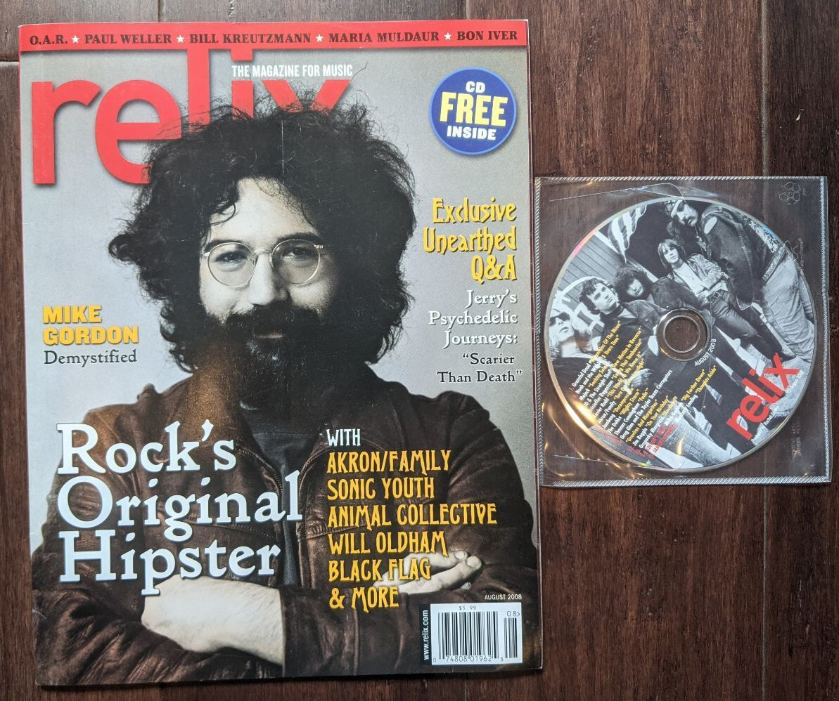 Relix Magazine with original CD (SEALED) August 2008 Jerry Garcia Grateful Dead